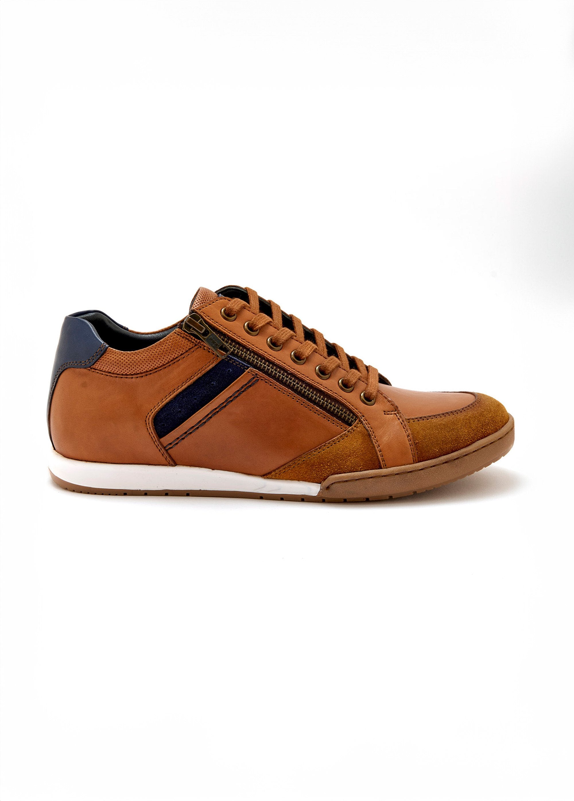 Multi-material_leather_sneakers_with_laces_and_zip_Brown_DR1_slim