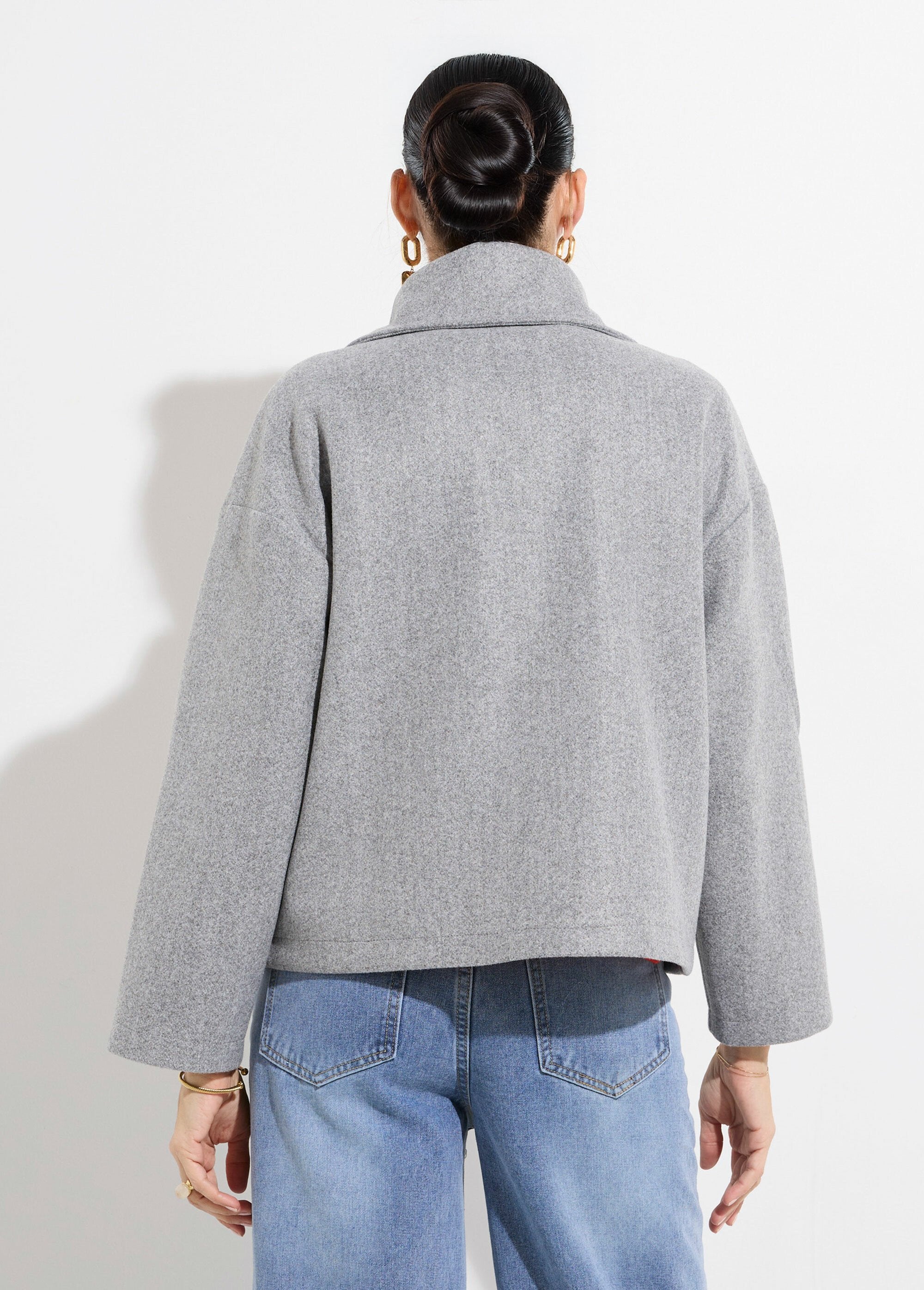 Caban_court_uni_façon_drap_de_laine_Gris_chine_DO1_slim