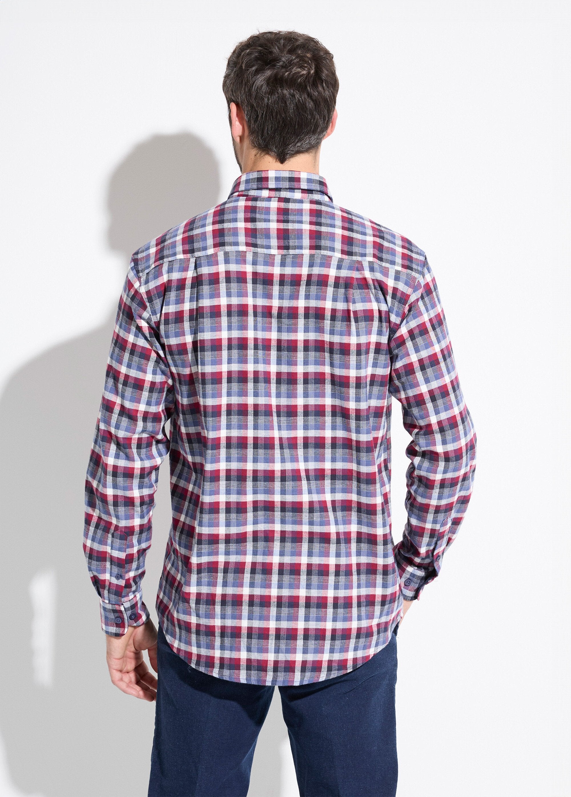 Stretchy_flannel_shirt_with_long_sleeves_Bordeaux_DO2_slim
