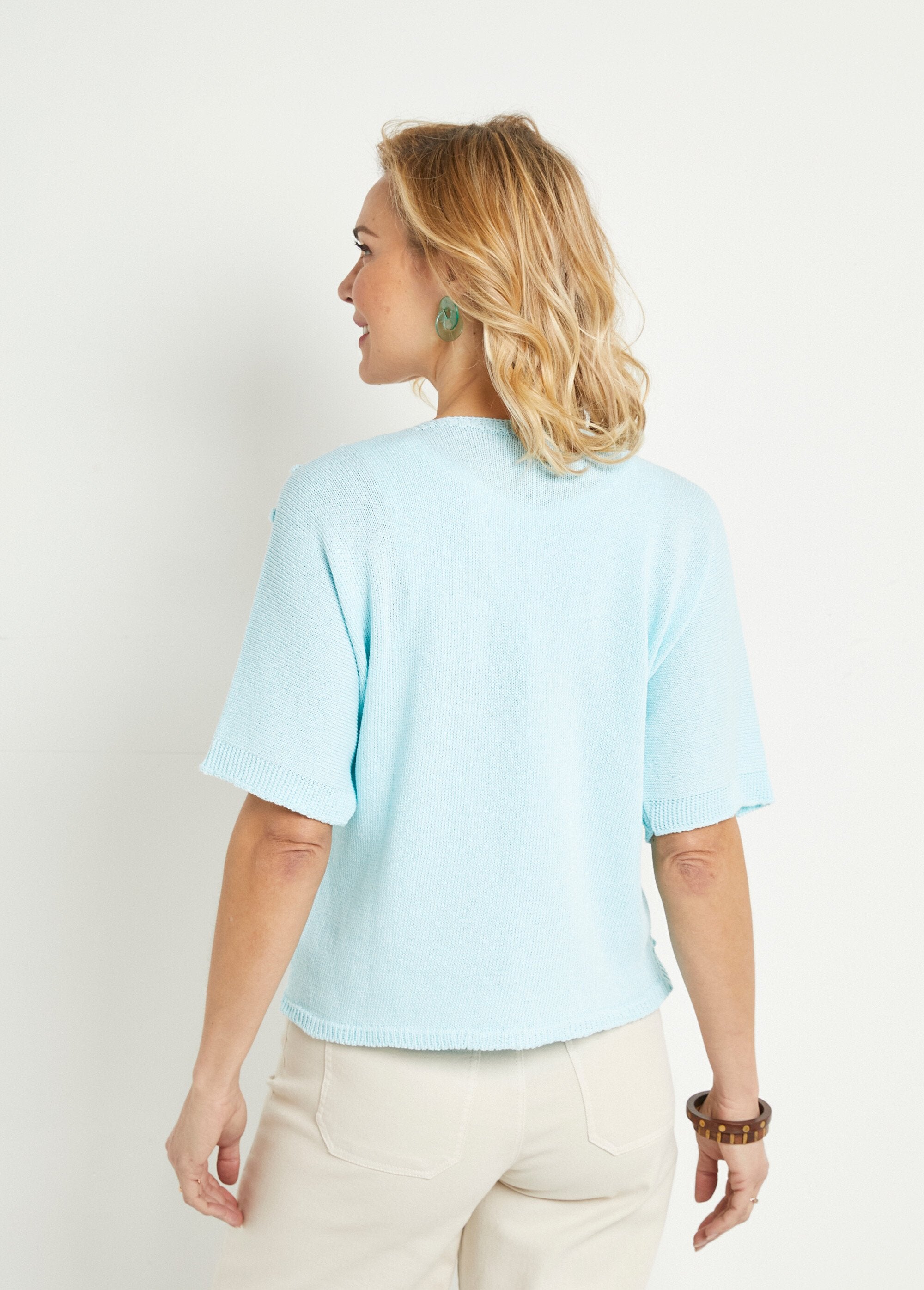 Short_openwork_V-neck_tie-up_vest_with_short_sleeves_Aqua_DO1_slim