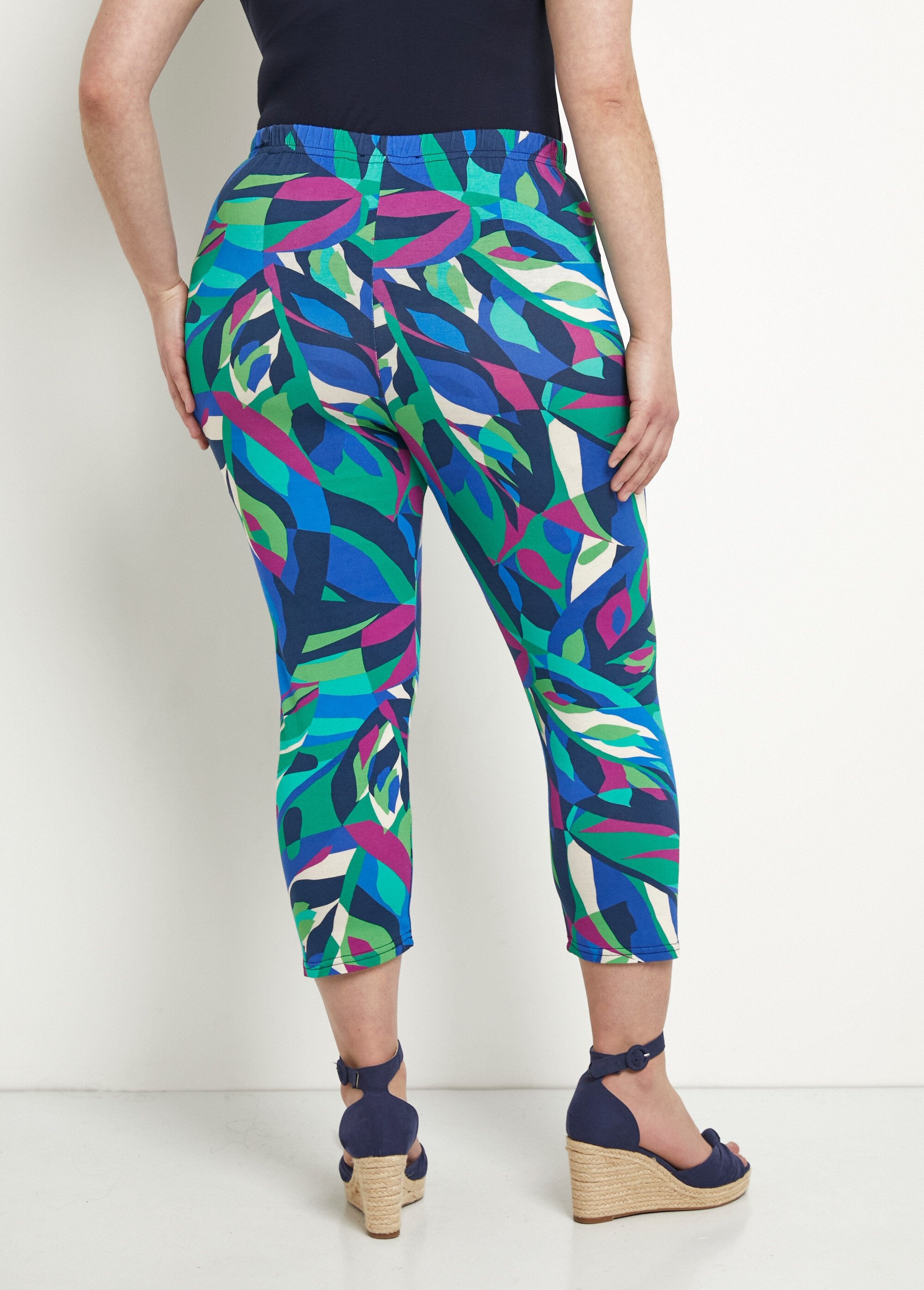 Stretchy_elasticated_waist_short_leggings_Multicolor_DO1_curvy
