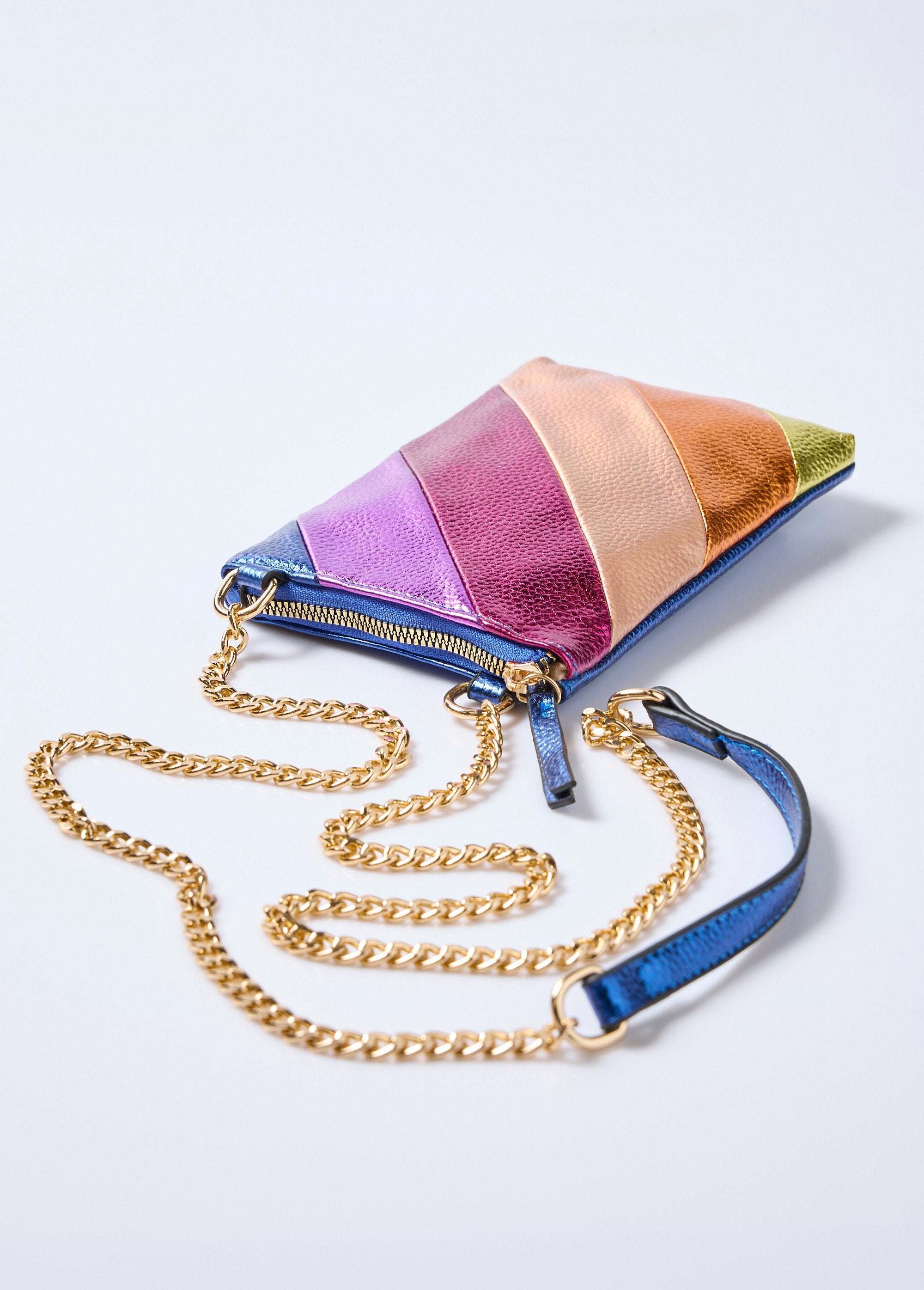 Fancy_faux_leather_phone_pouch_Blue_and_multicolor_FA1_slim