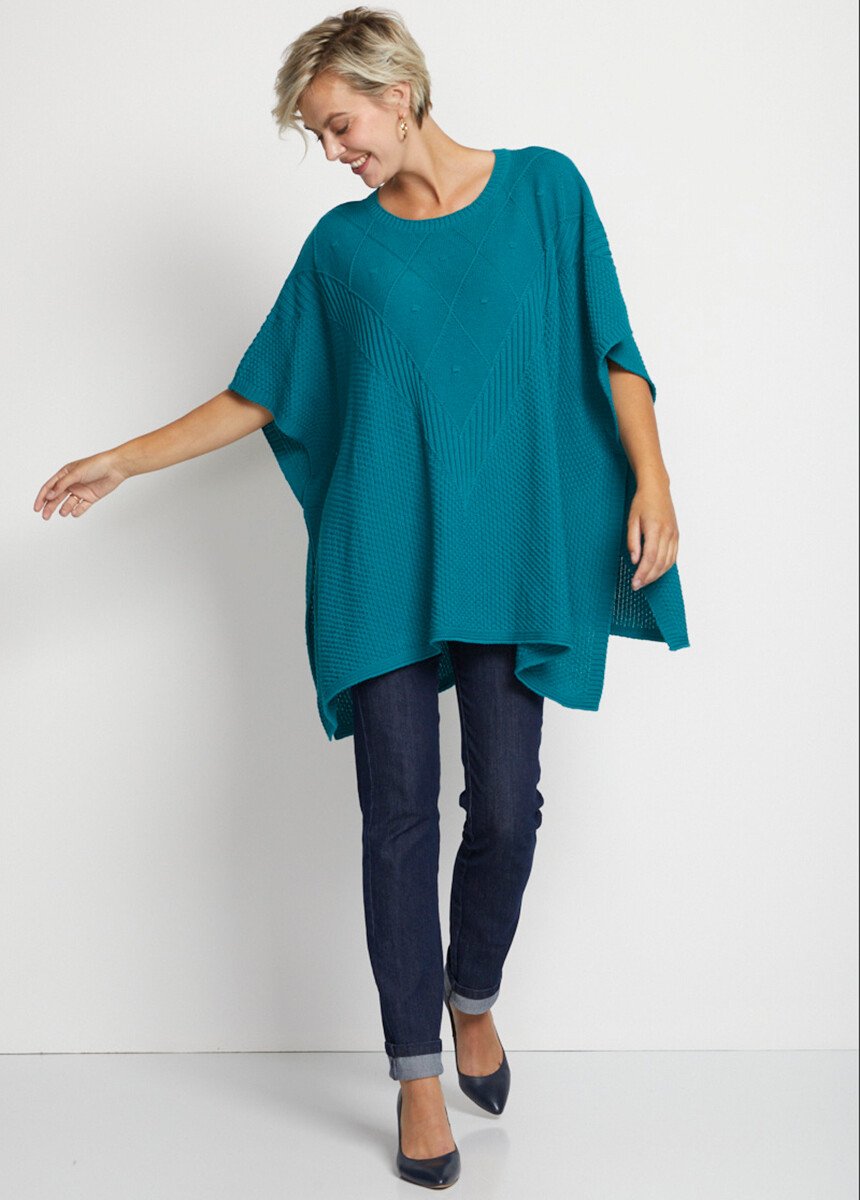 Embossed_knit_cape_sweater_Green_SF1_slim