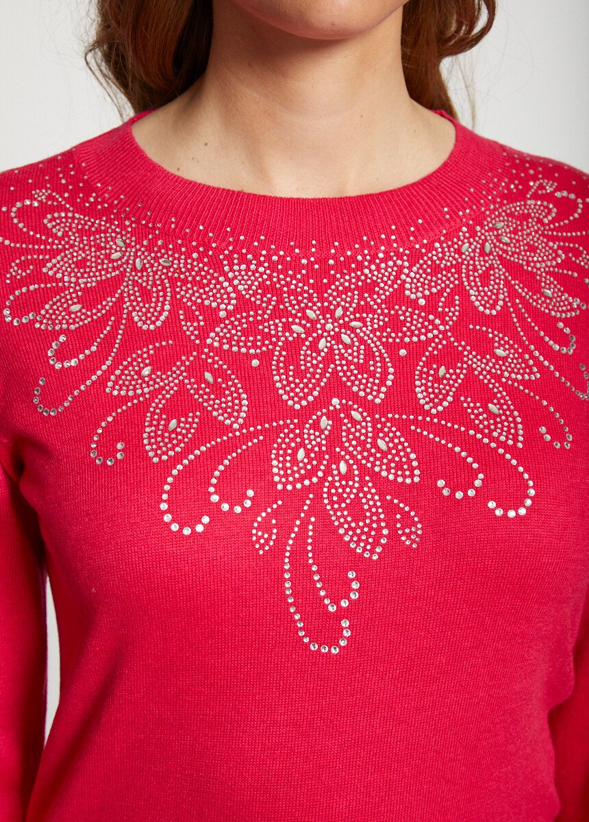 Soft_rhinestone_sweater_with_high_collar_Indian_rose_DE1_slim