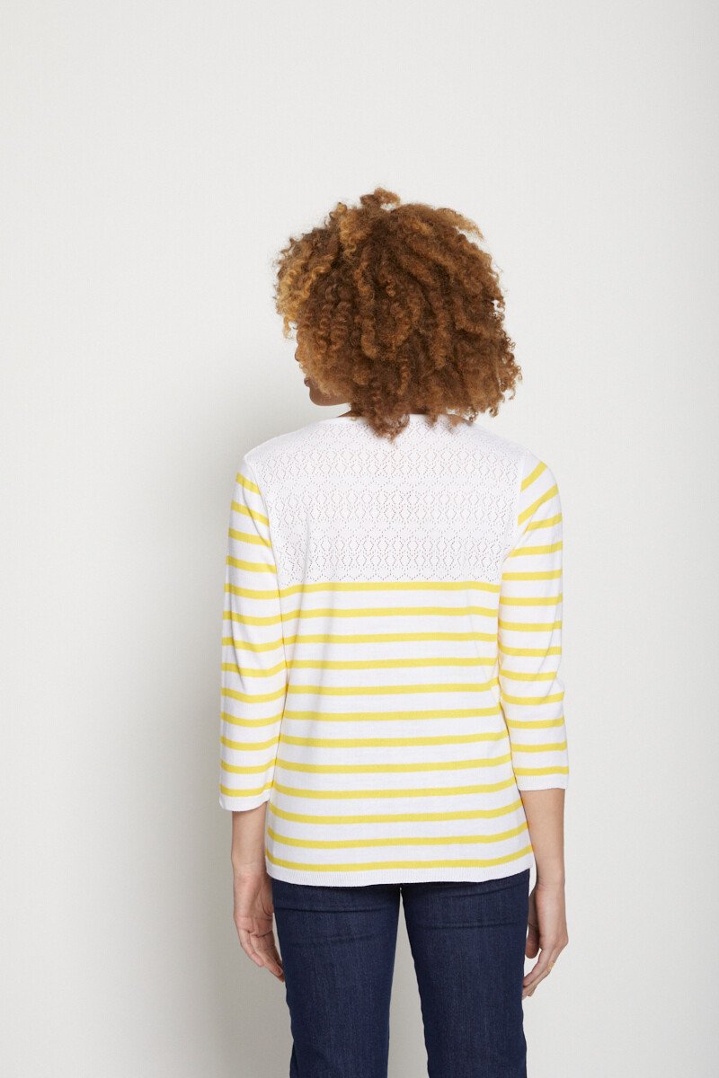 Striped_sweater_with_openwork_knit_round_neck_Yellow_stripe_DO1_slim