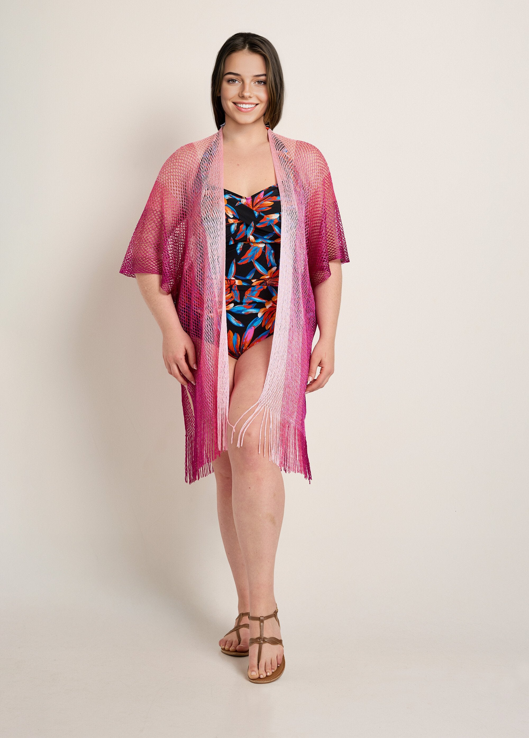 Multicolored_mesh_beach_dress_Fuchsia_FA1_curvy