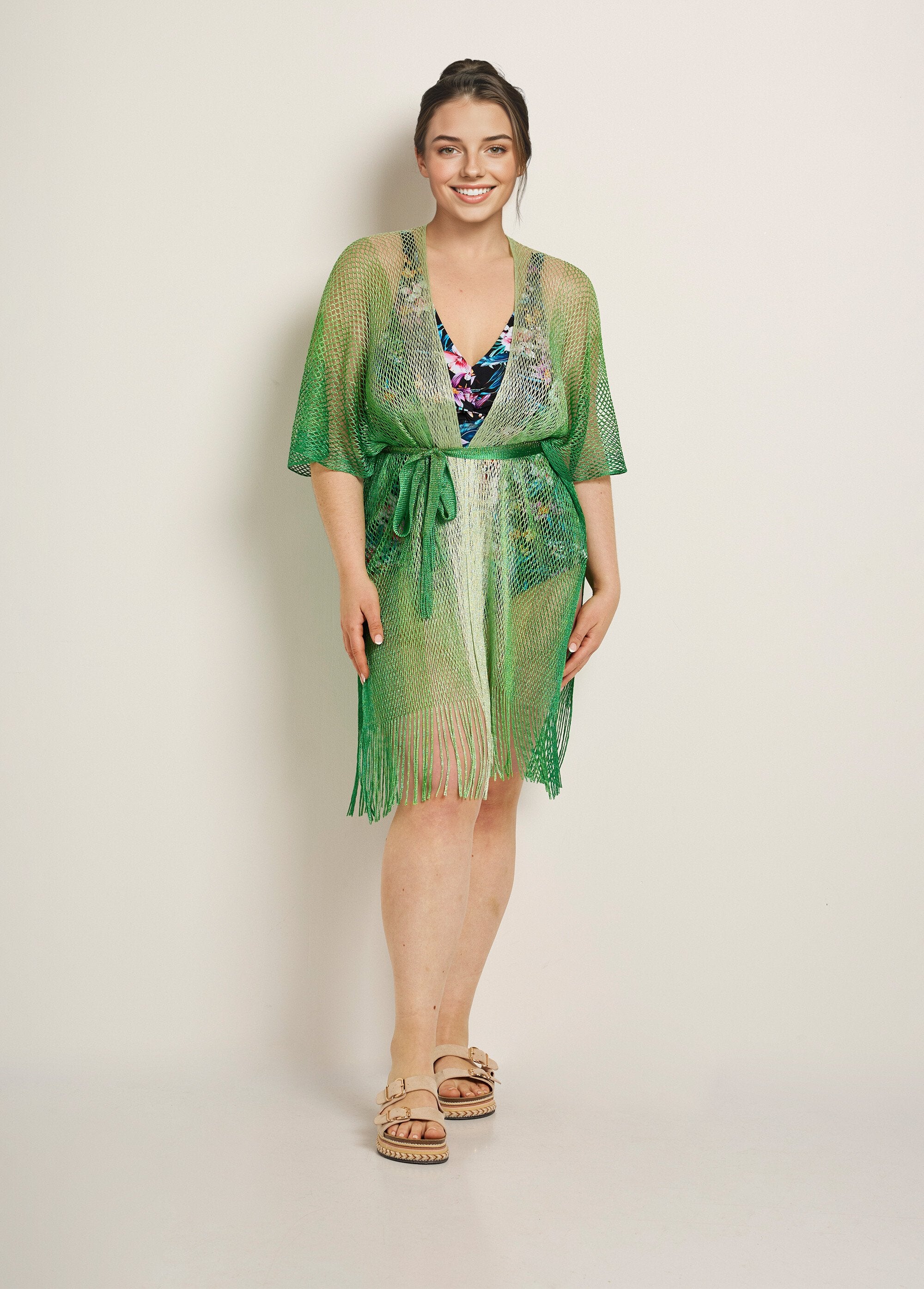 Multicolored_mesh_beach_dress_Green_FA1_curvy