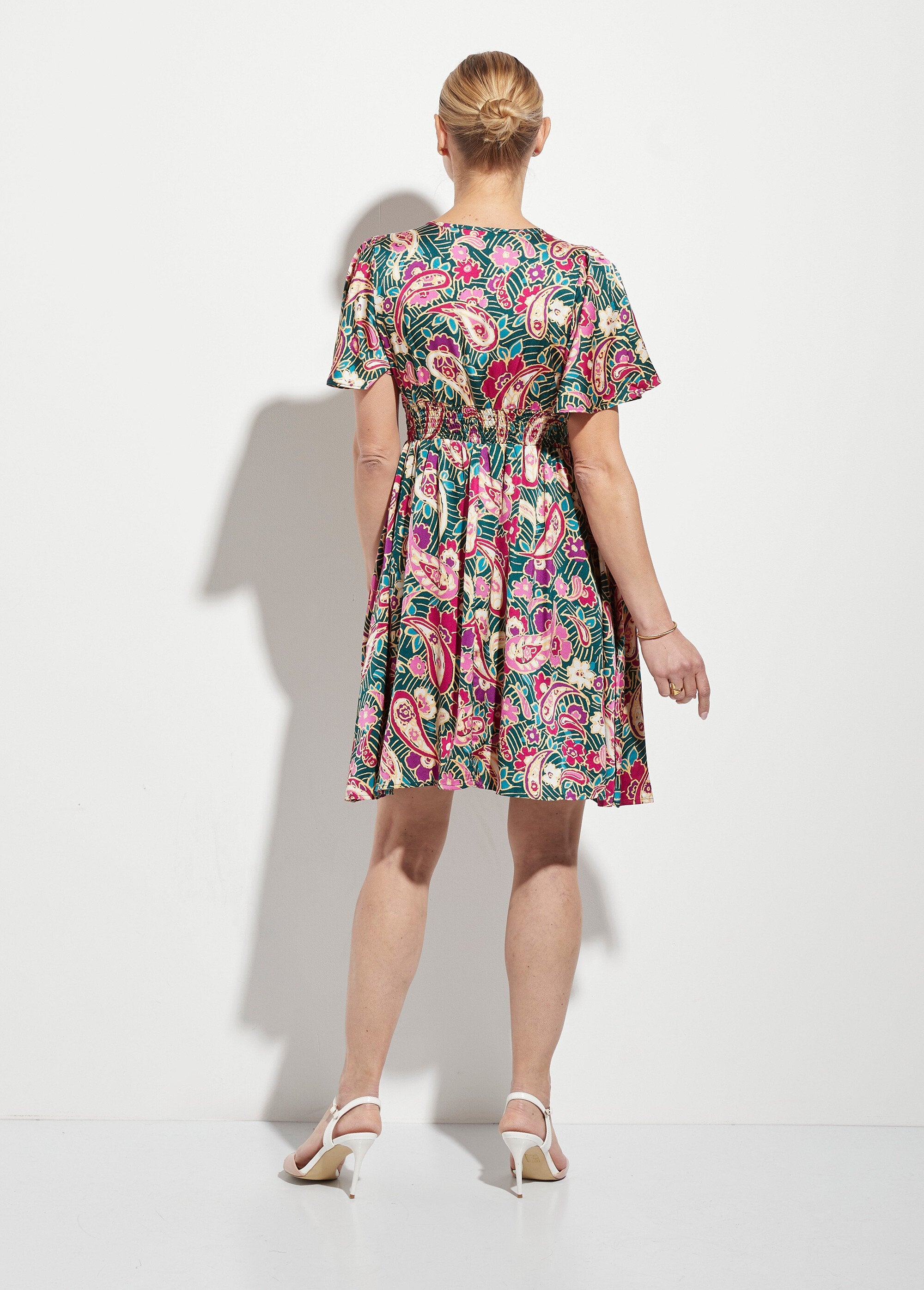 Printed_wrap_dress_with_elasticated_waist_Green_and_pink_DO1_slim