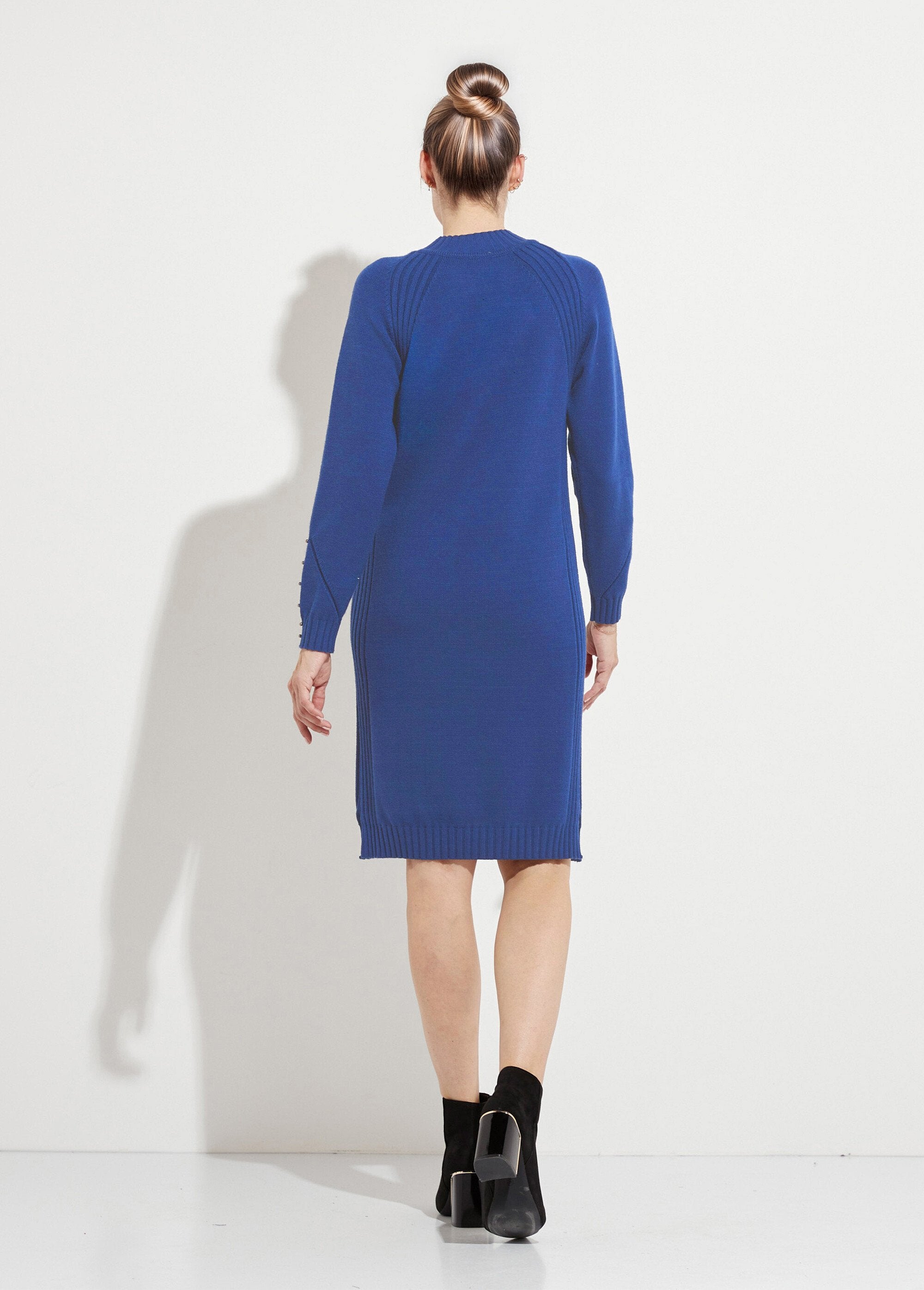 High-neck_sweater_dress_with_ribbed_beaded_details_Blue_DO1_slim