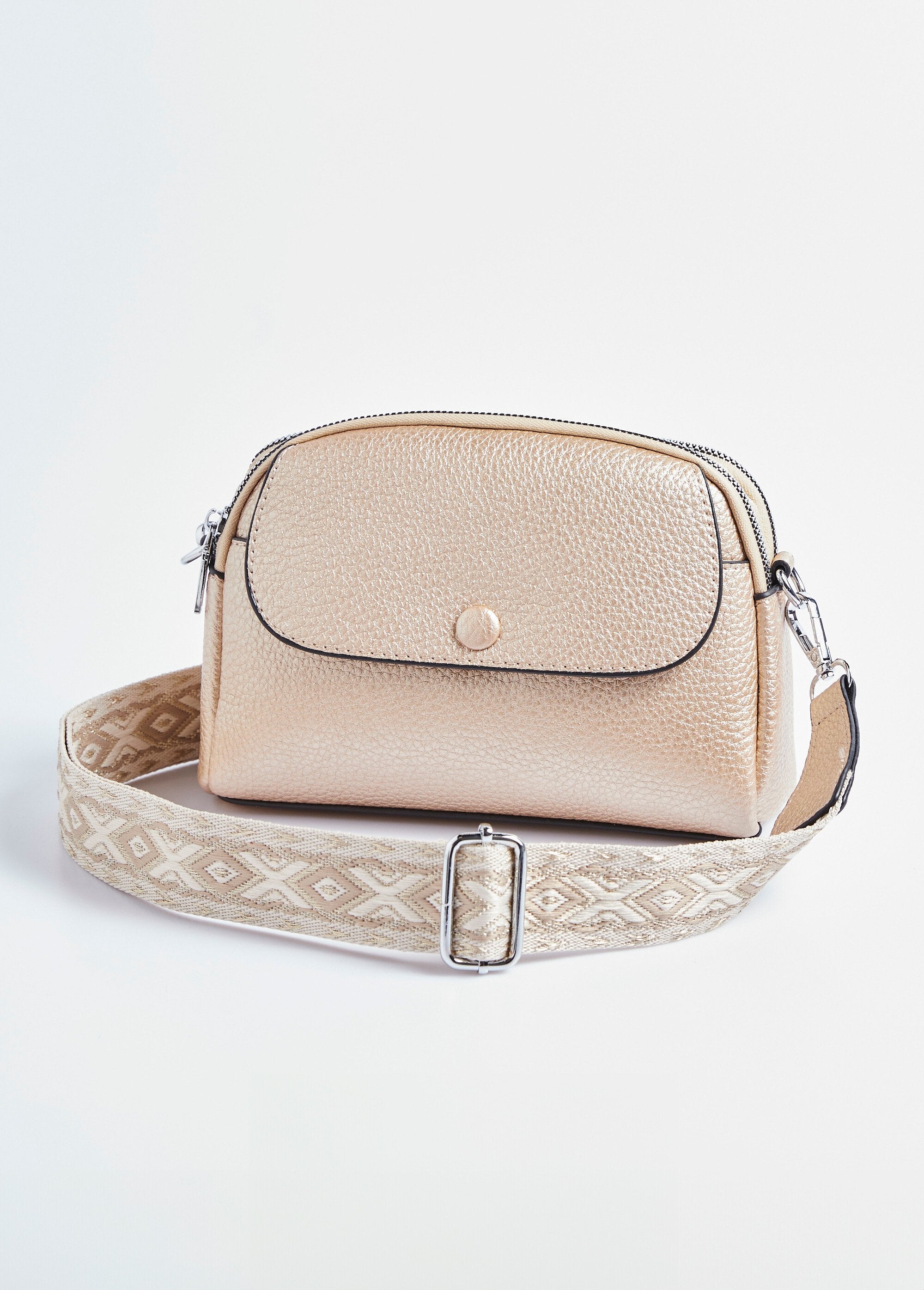 Grained_faux_leather_bag_with_shoulder_strap_Golden_FA1_slim