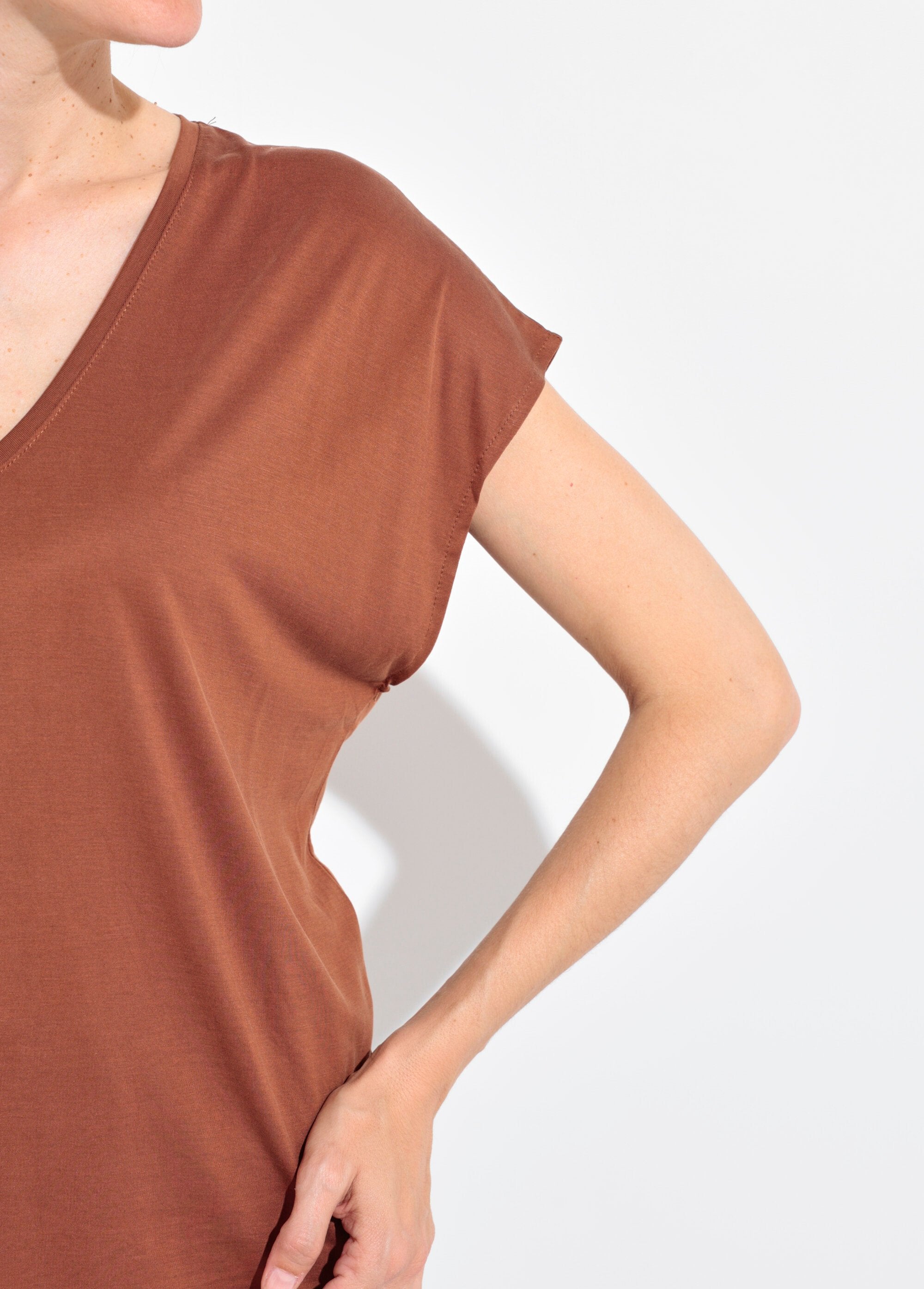 Loose-fitting,_short-sleeved_T-shirt_Brown_DE2_slim