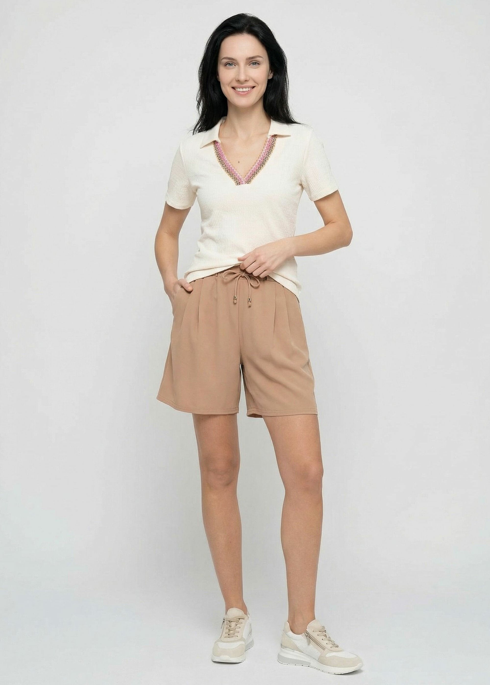 fancy_V-neck_waffle_tunic_Beige_SF1_slim