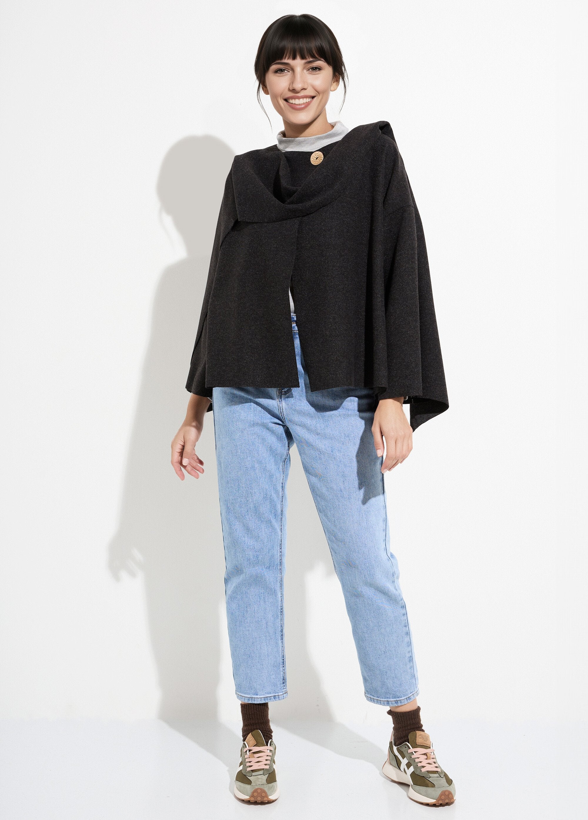 Jacket_with_metal_jewel_button_and_scarf_Black_SF1_slim