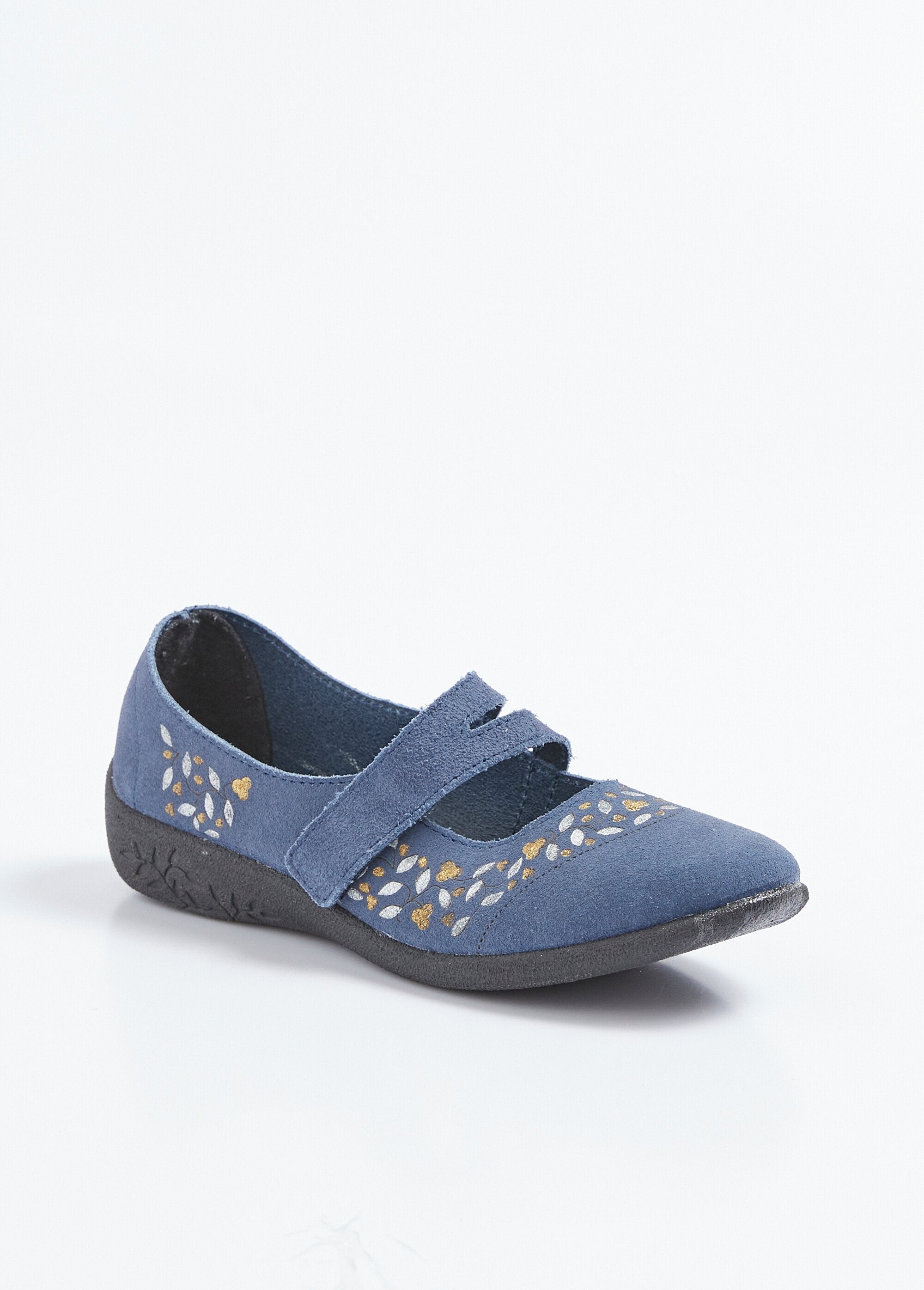 Leather_wedge_velcro_ballerinas,_comfort_width_Blue_FA1_slim