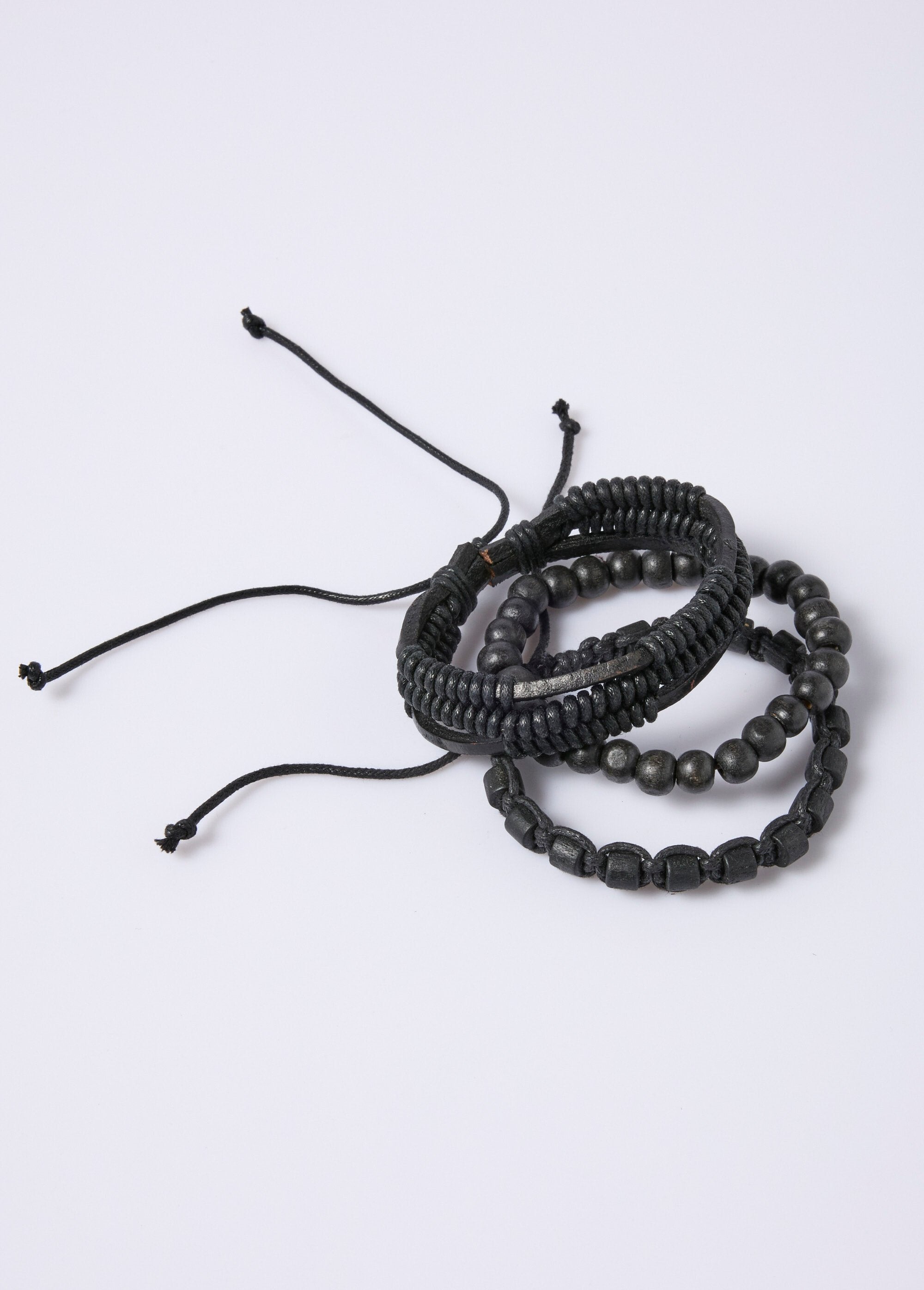 Leather,_rope_and_wooden_bead_bracelets_Black_FA1_slim