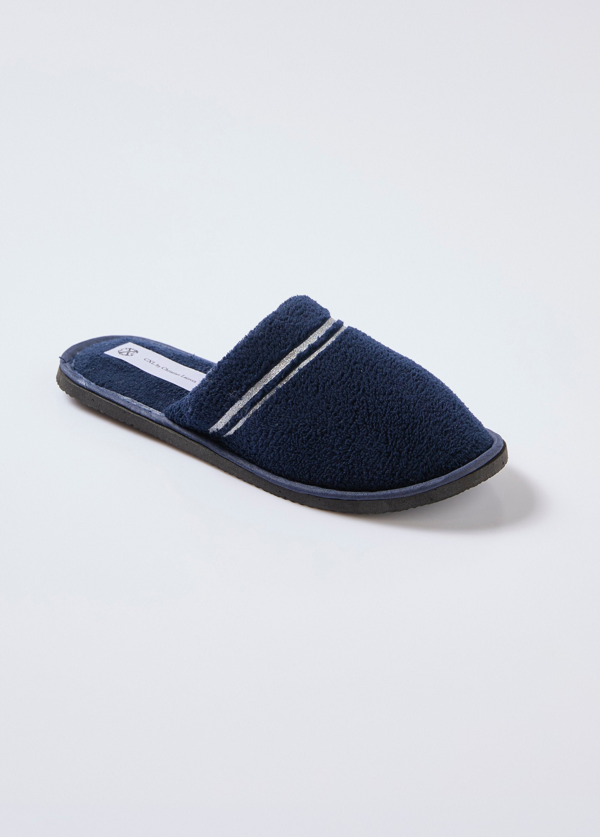 Chaussons_façon_mules,_lignes_contrastées_Bleu_FA1_slim