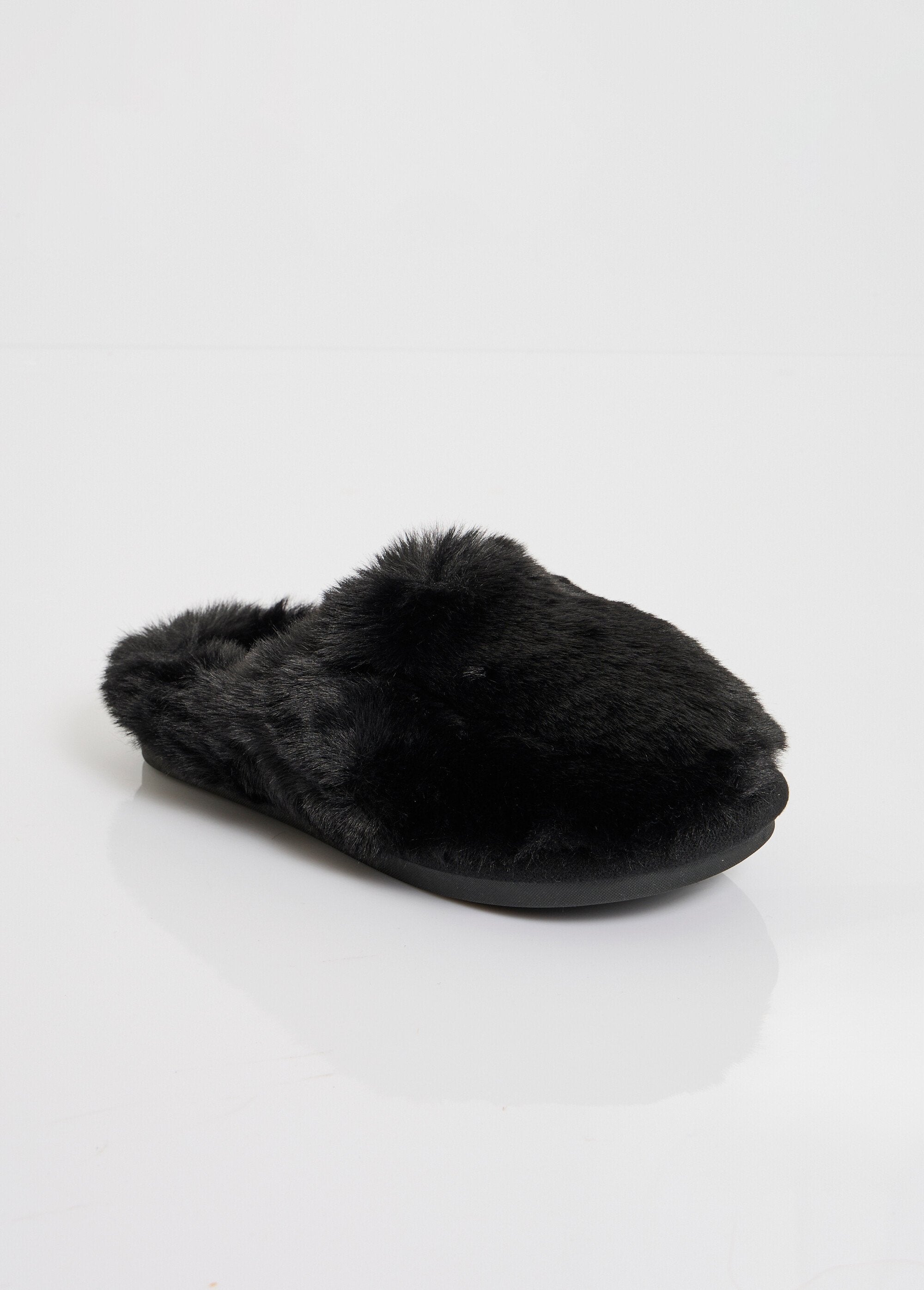 Warm_faux_fur_mule_slippers_Black_FA1_slim