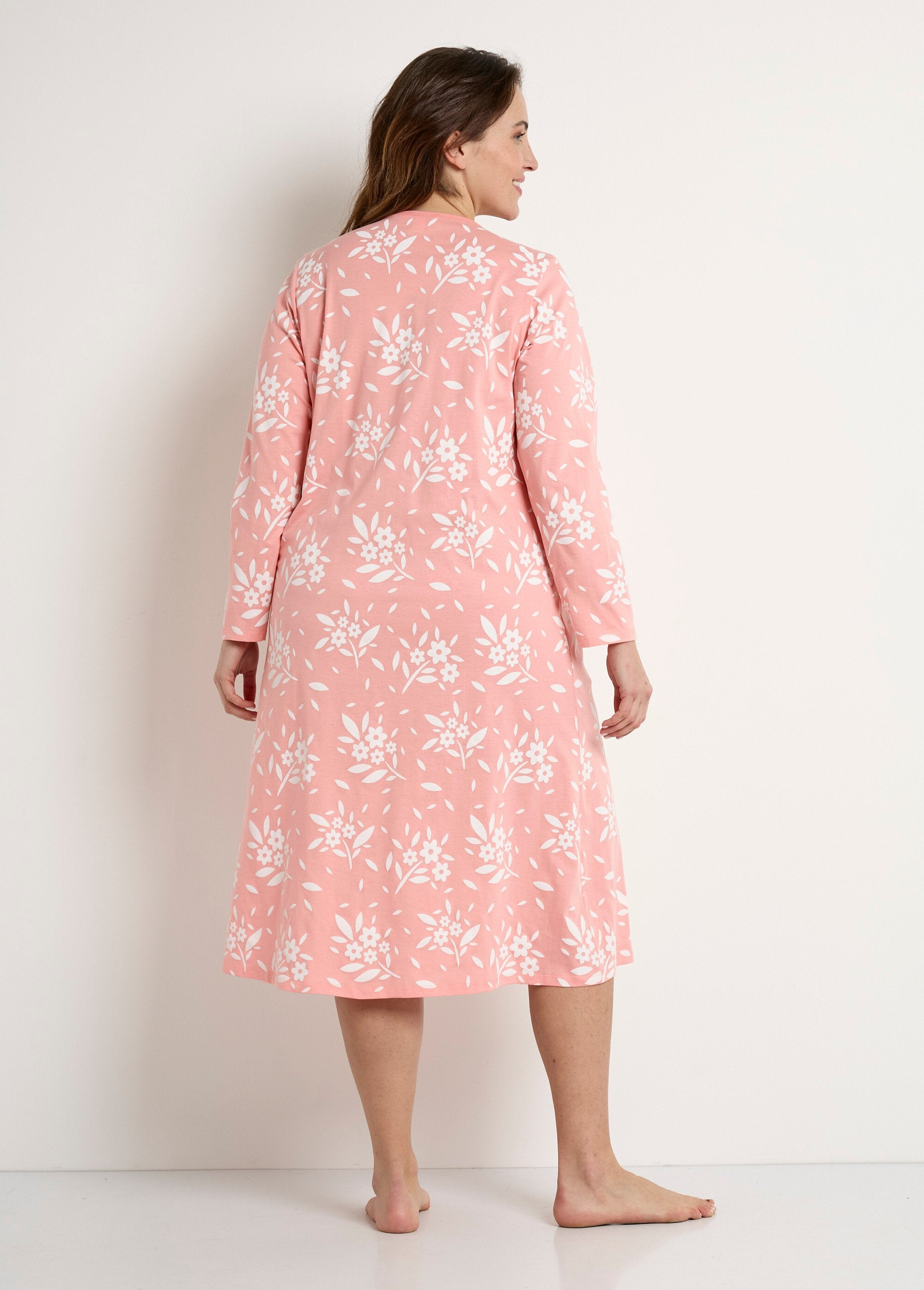 Mid-length_floral_cotton_buttoned_nightdress_Coral_DO1_curvy