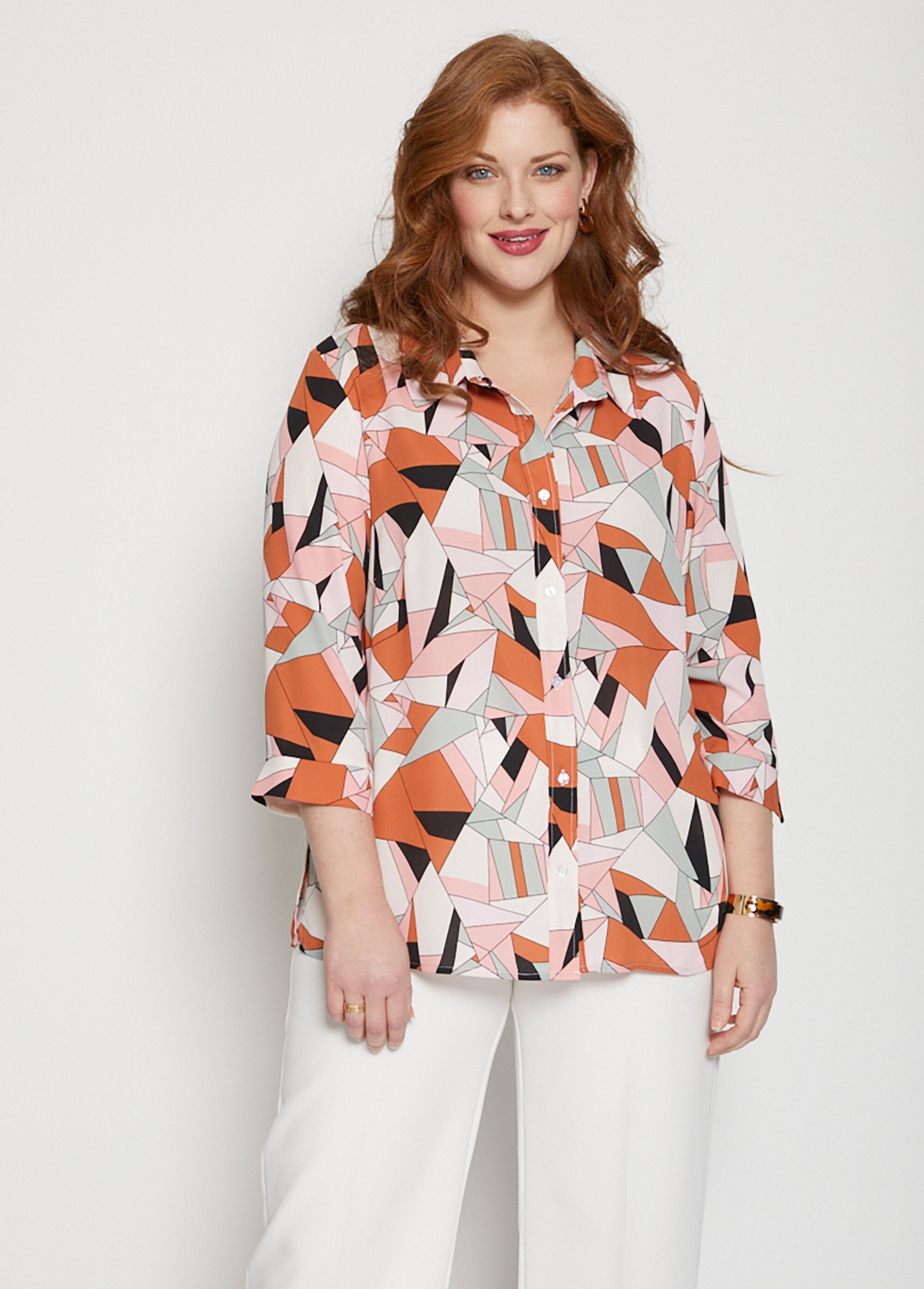 Graphic_Print_Button_Down_Blouse_Multicolor_FA1_curvy