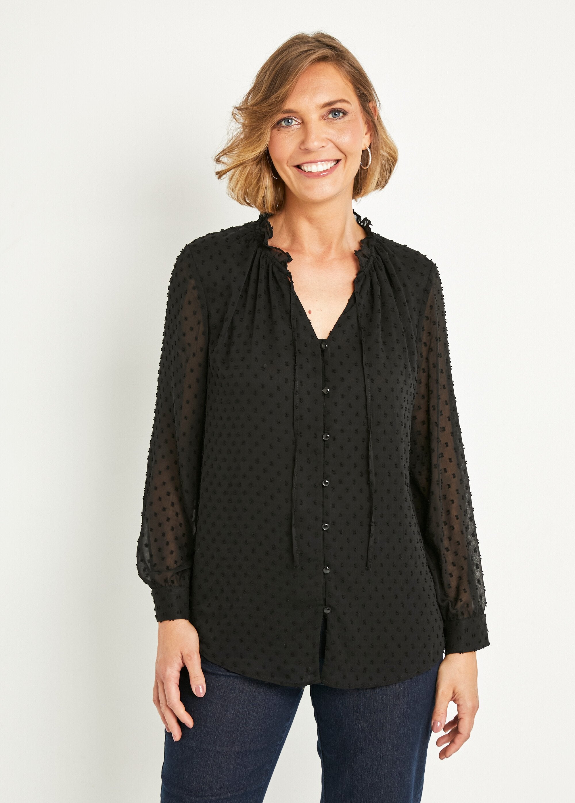 Plain_plumetis_voile_buttoned_blouse_Black_FA1_slim