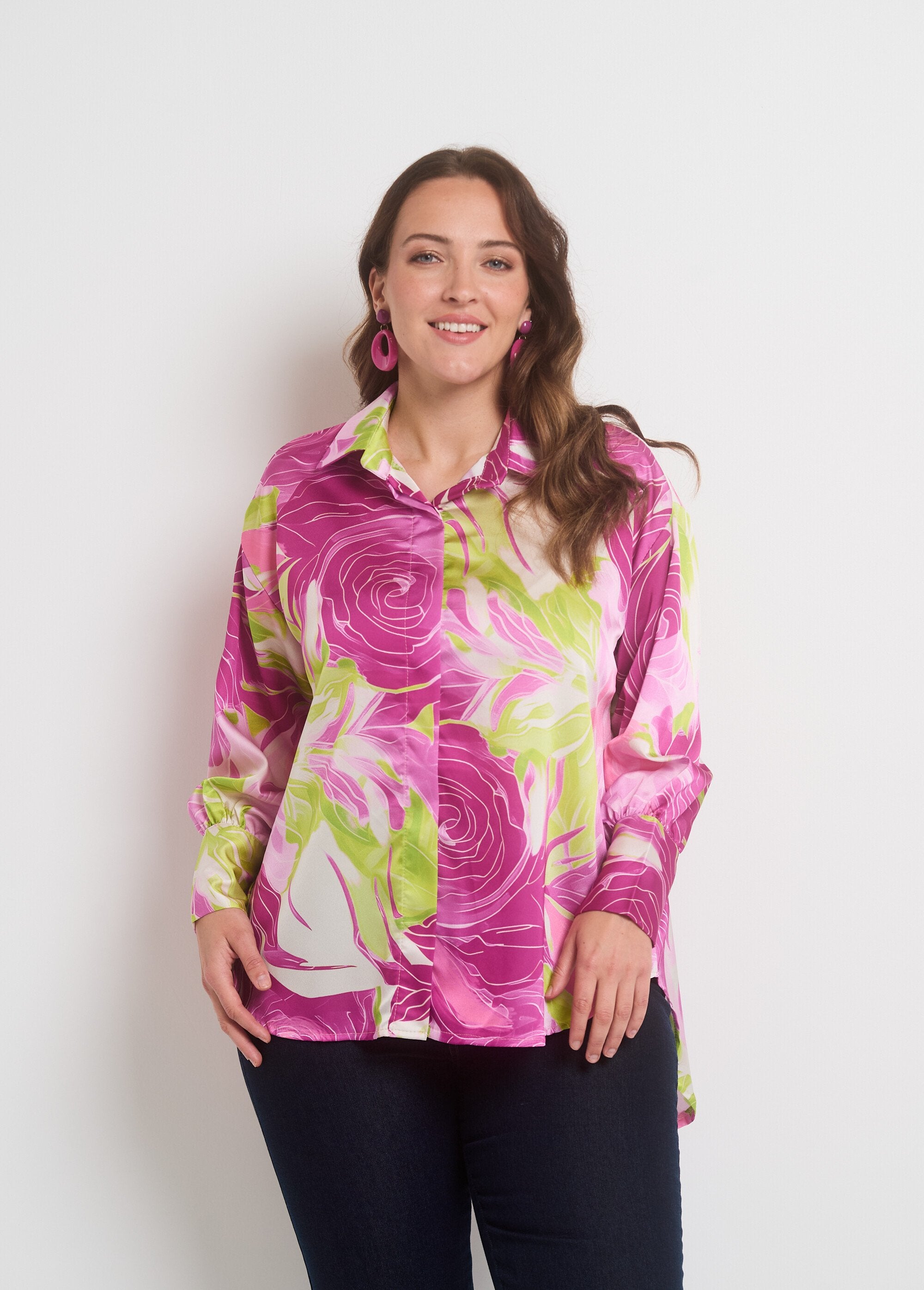 Long_sleeve_floral_satin_blouse_Purple_and_green_FA1_curvy