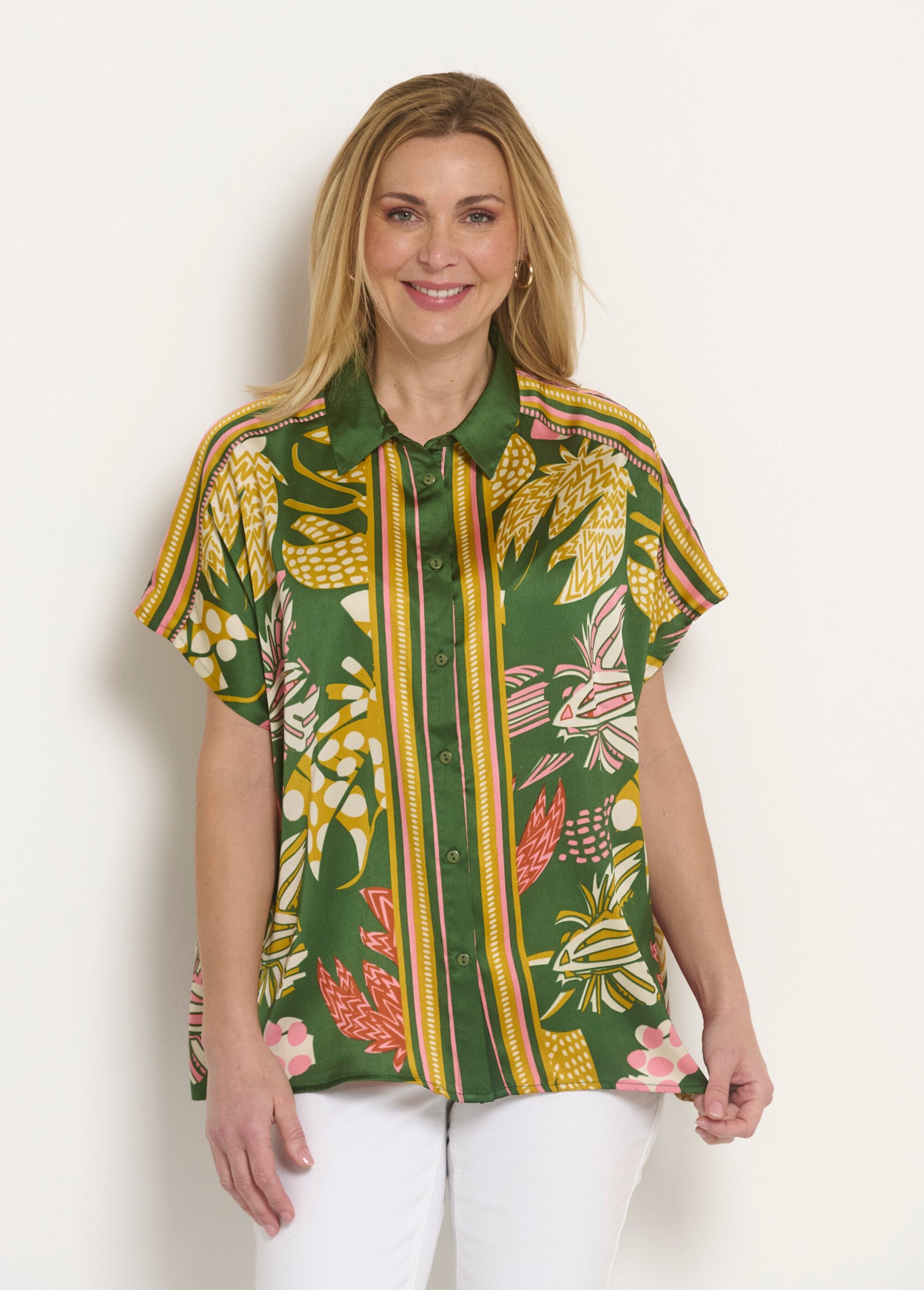 Printed_satin_blouse_with_kimono_sleeves_Green_prints_FA1_slim
