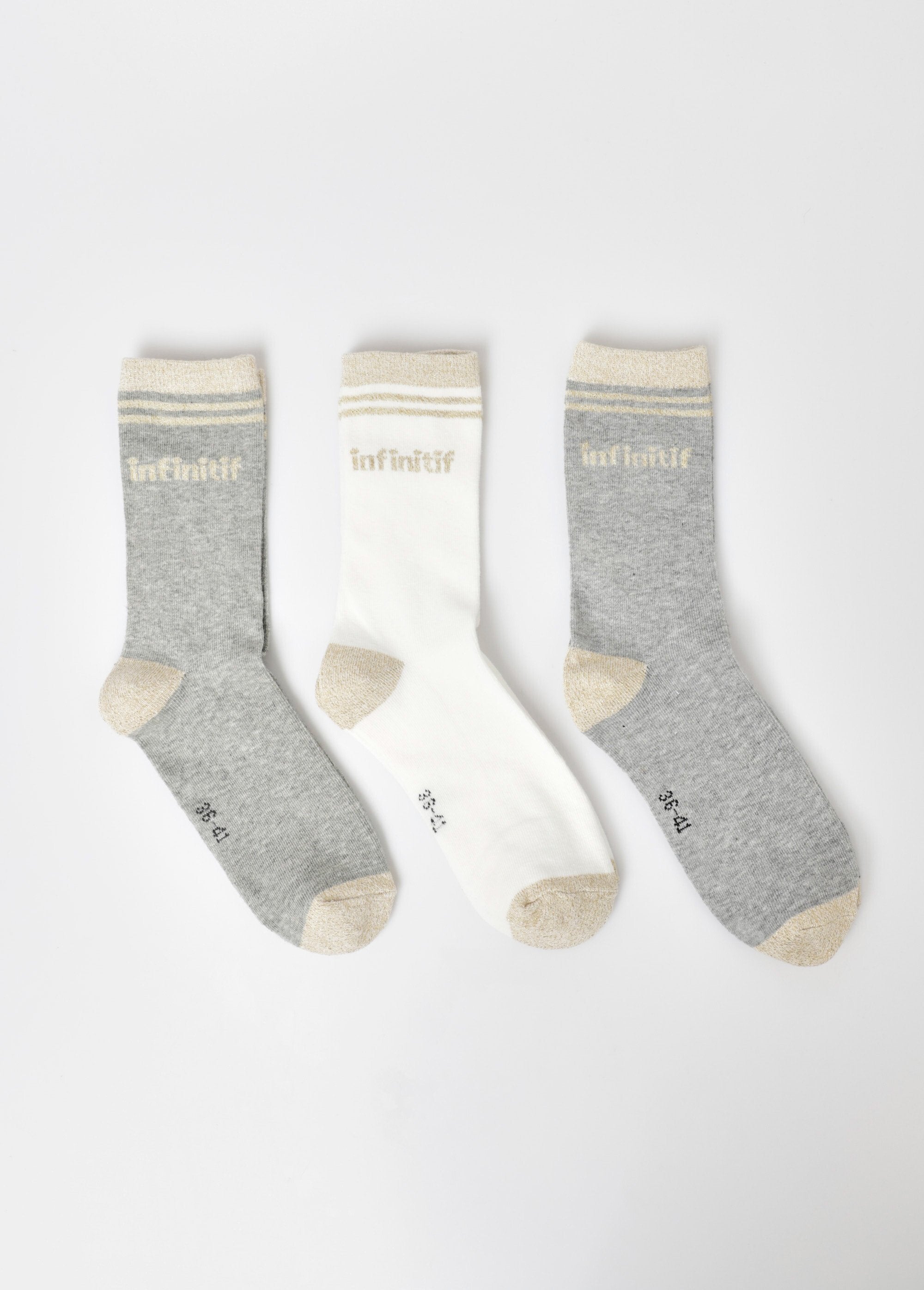 Lot_de_3_Chaussettes_logo,_métallisé_Assortis_gris_DE1_slim