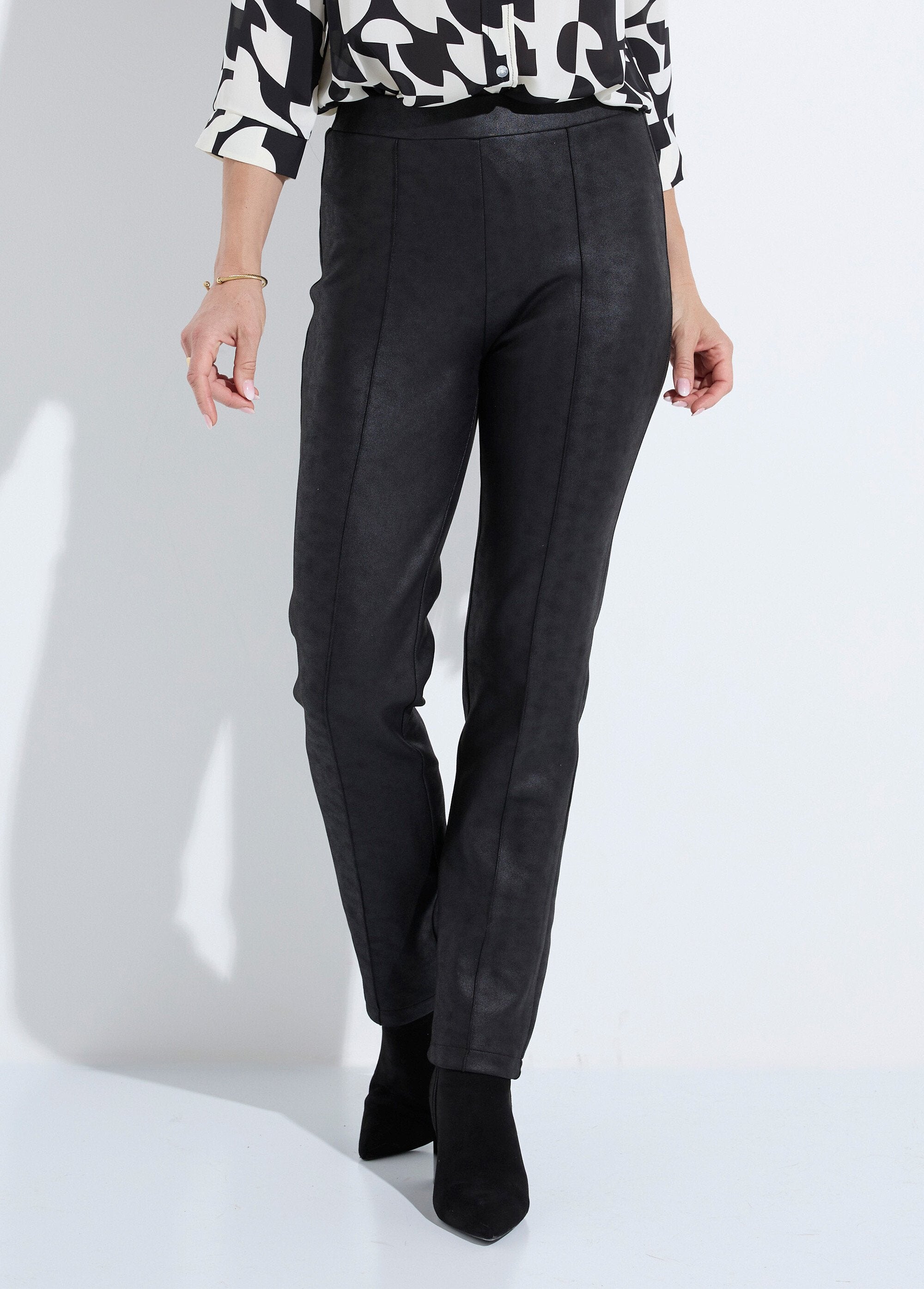Straight-leg_pants_with_skin-look_semi-elasticated_waistband_Black_FA1_slim