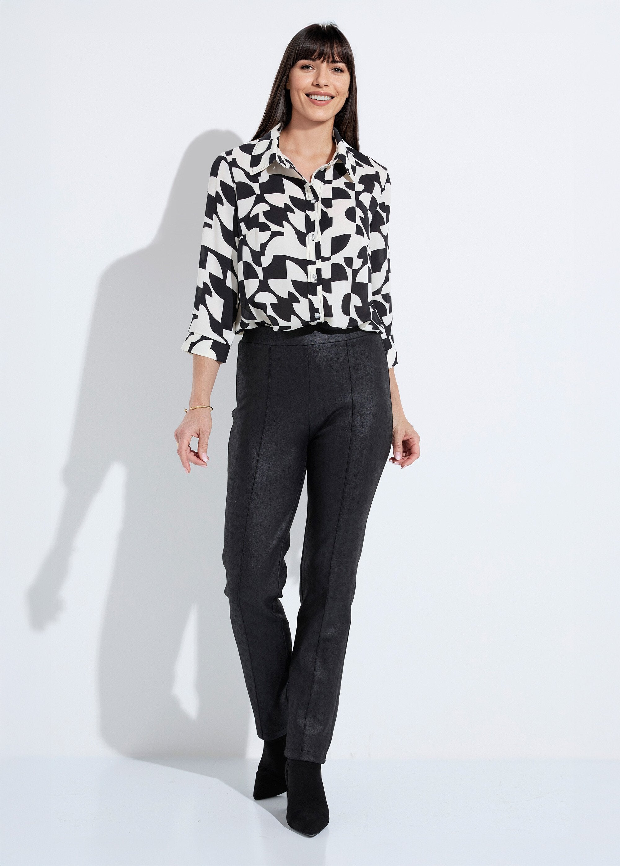 Straight-leg_pants_with_skin-look_semi-elasticated_waistband_Black_SF1_slim