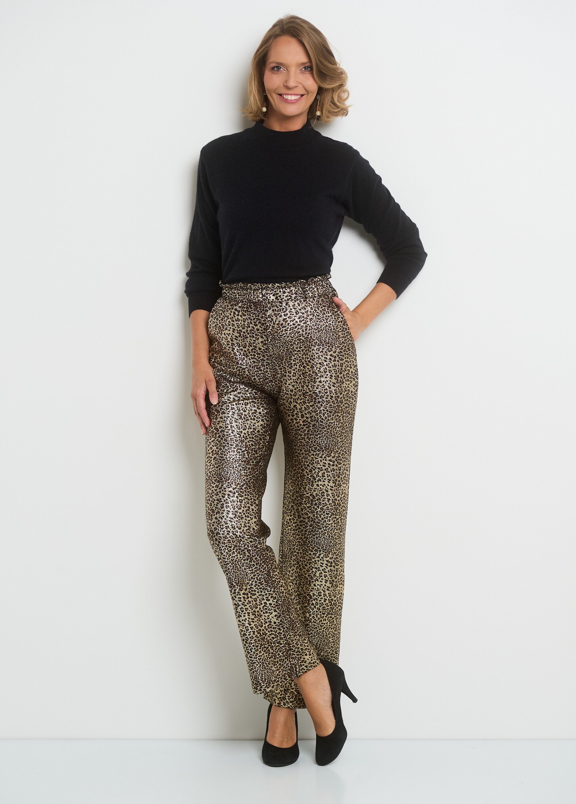 Metallic_printed_mesh_pants_Animal_SF1_slim