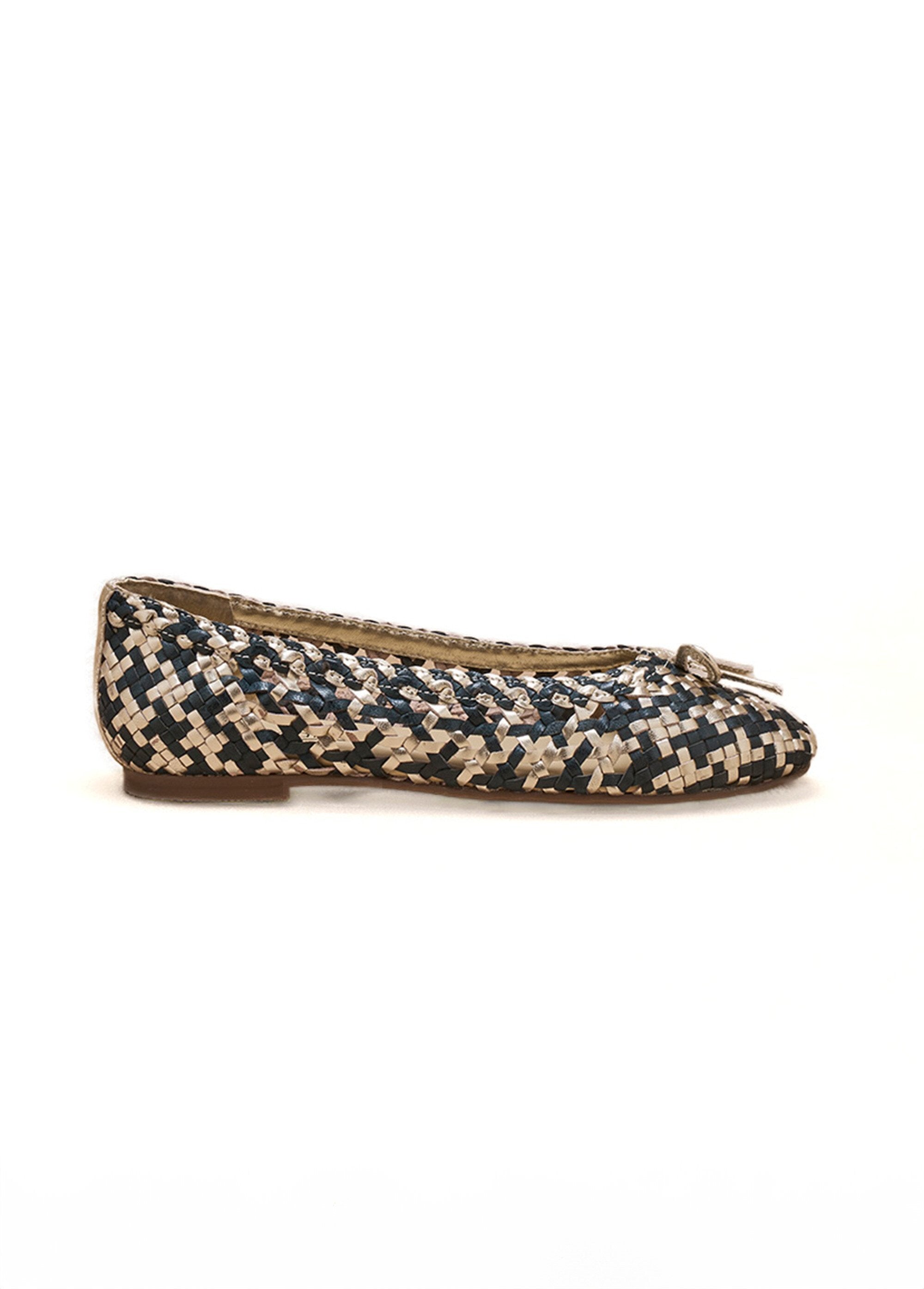 Comfort_width_braided_leather_ballerinas_Navy_and_gold_DR1_slim