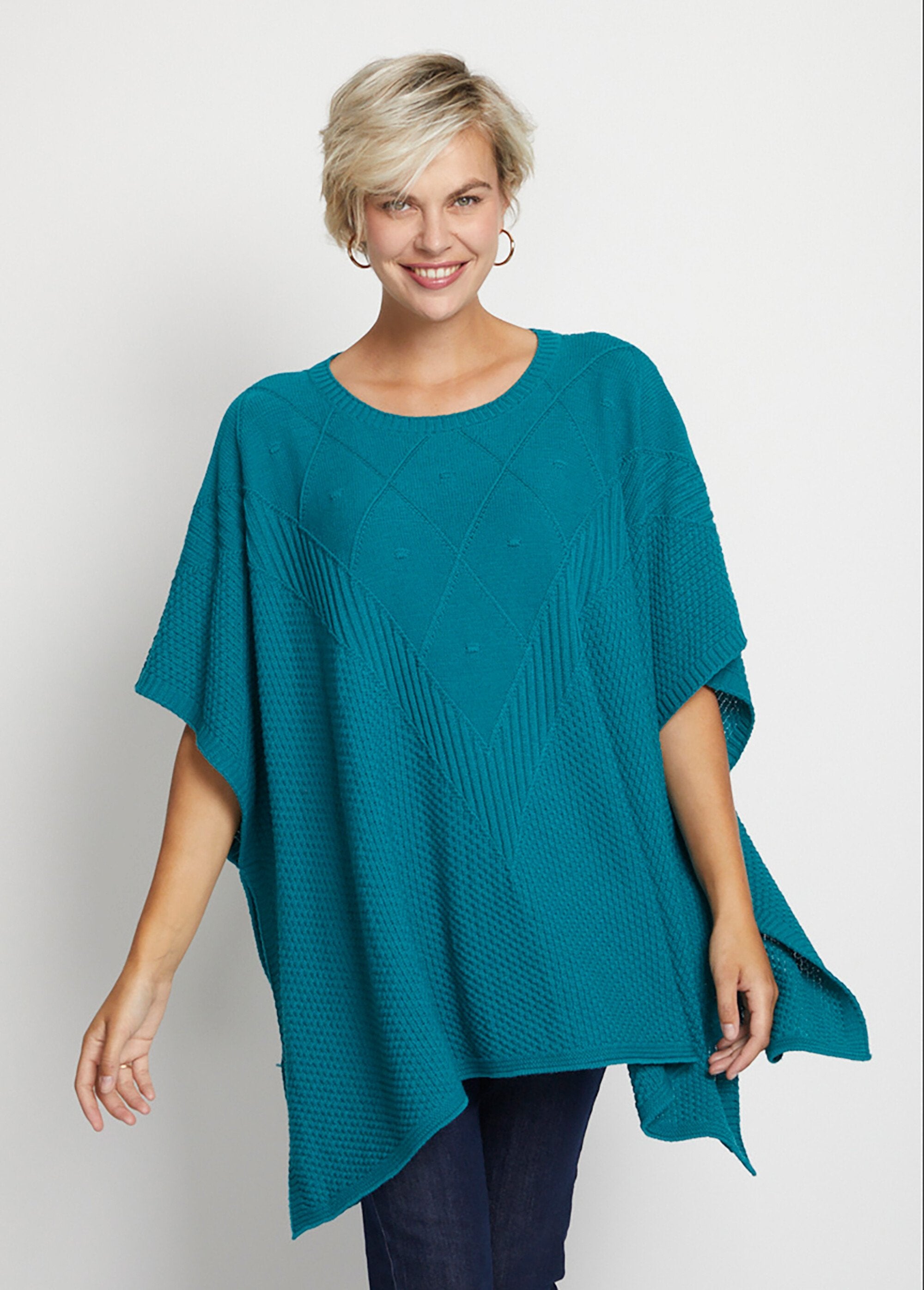 Embossed_knit_cape_sweater_Green_FA1_slim