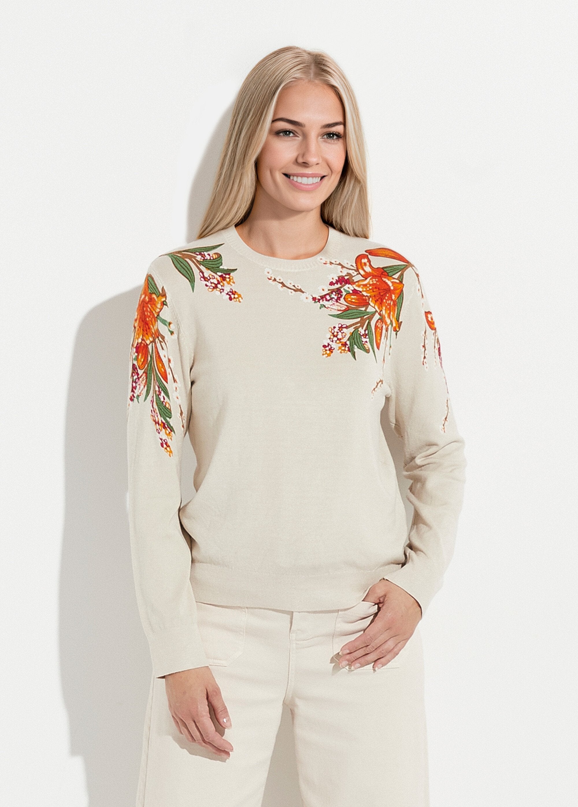 Warm_round_neck_floral_print_long_sleeve_sweater_Beige_FA1_slim
