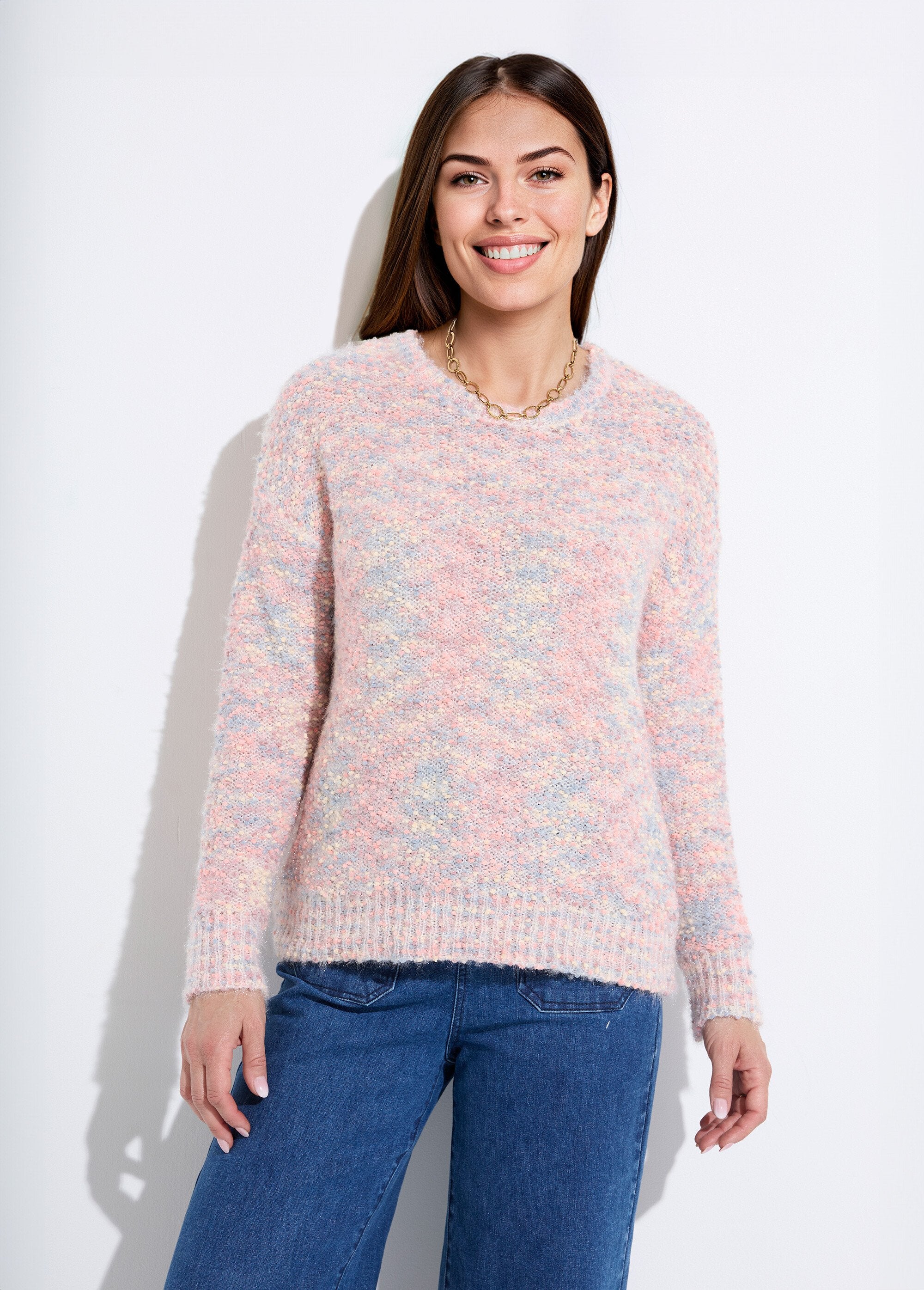 Soft_round_neck_sweater_with_multi-colored_ball_stitch_Pink_China_FA1_slim