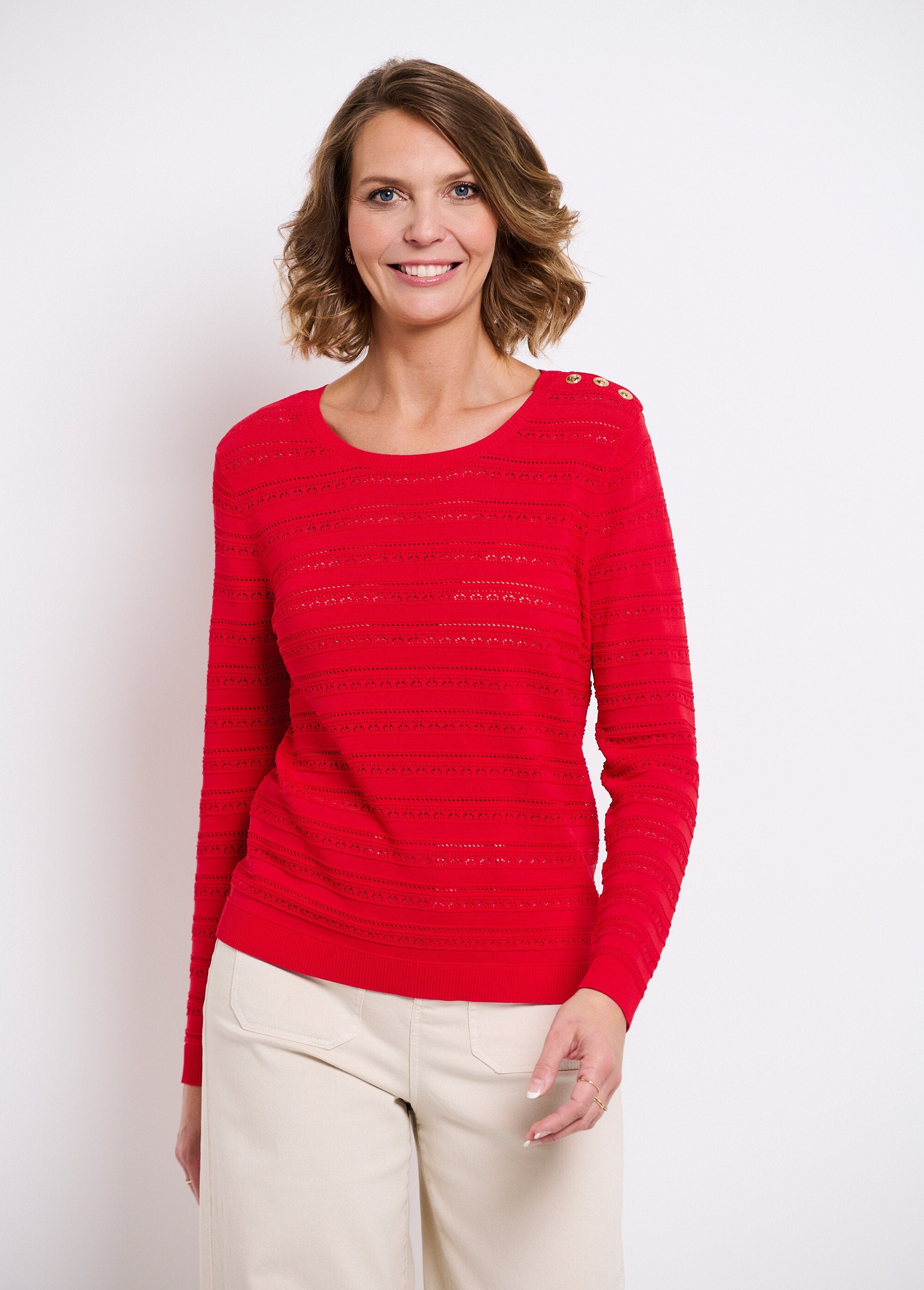 Soft_short_round_neck_plain_long_sleeve_sweater_Red_FA1_slim