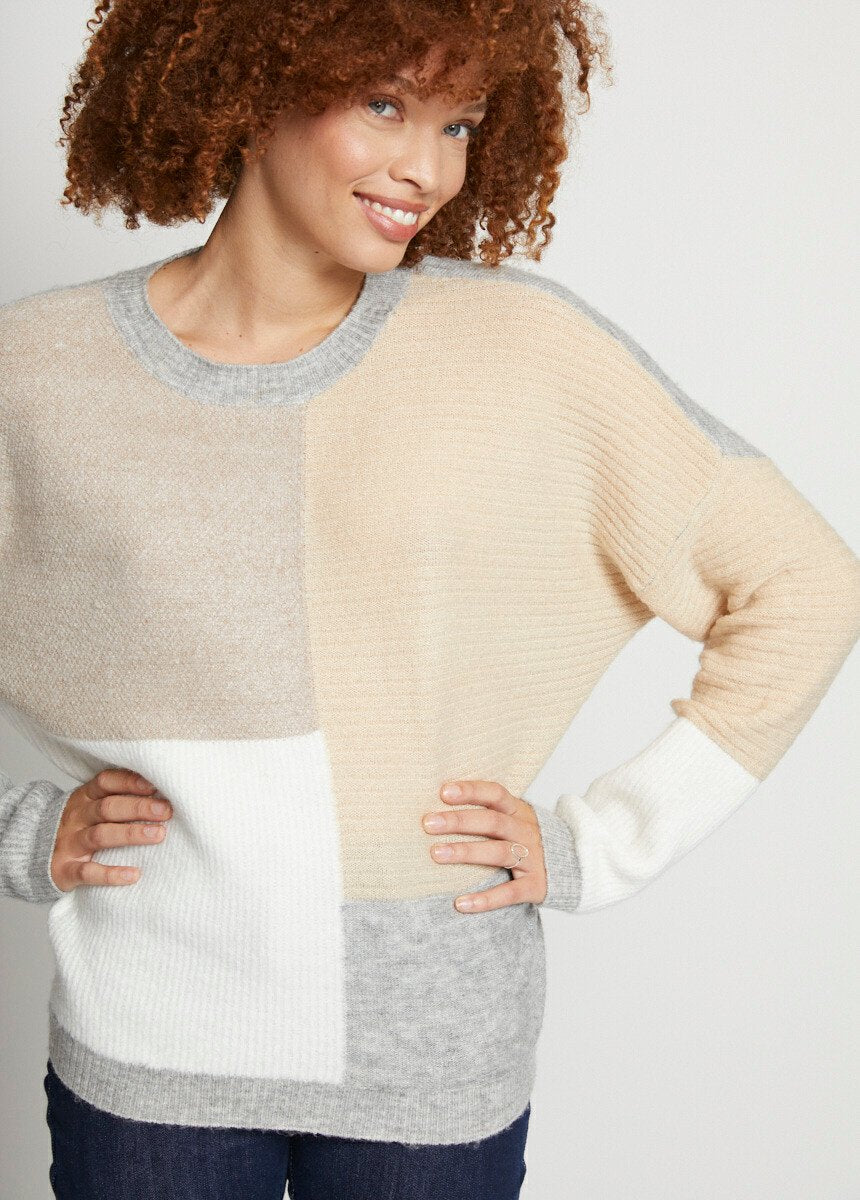Round_neck_patchwork_sweater_Beige_and_gray_DE1_slim