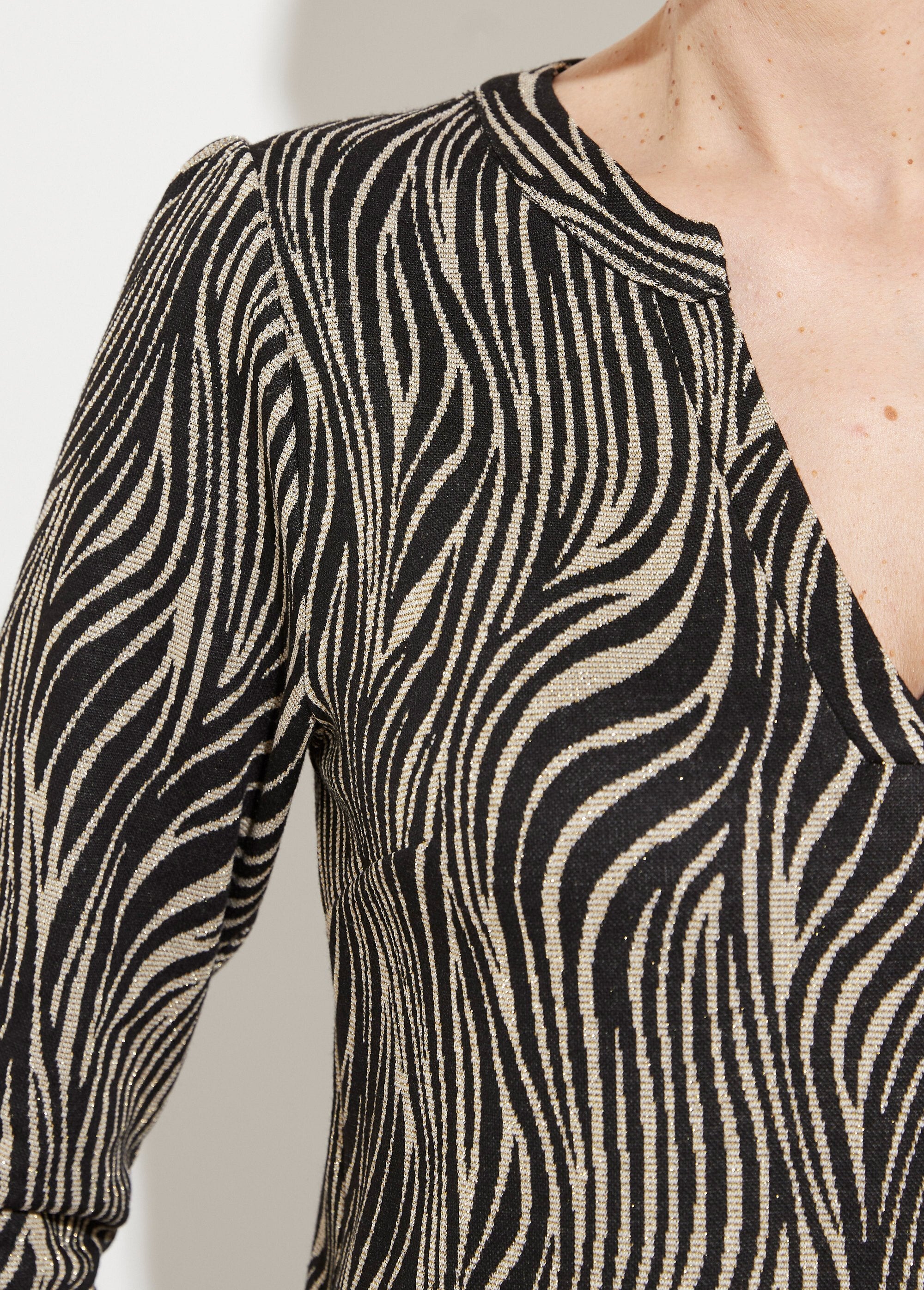 Short_loose_zebra_jacquard_dress_Black_and_white_DE2_slim