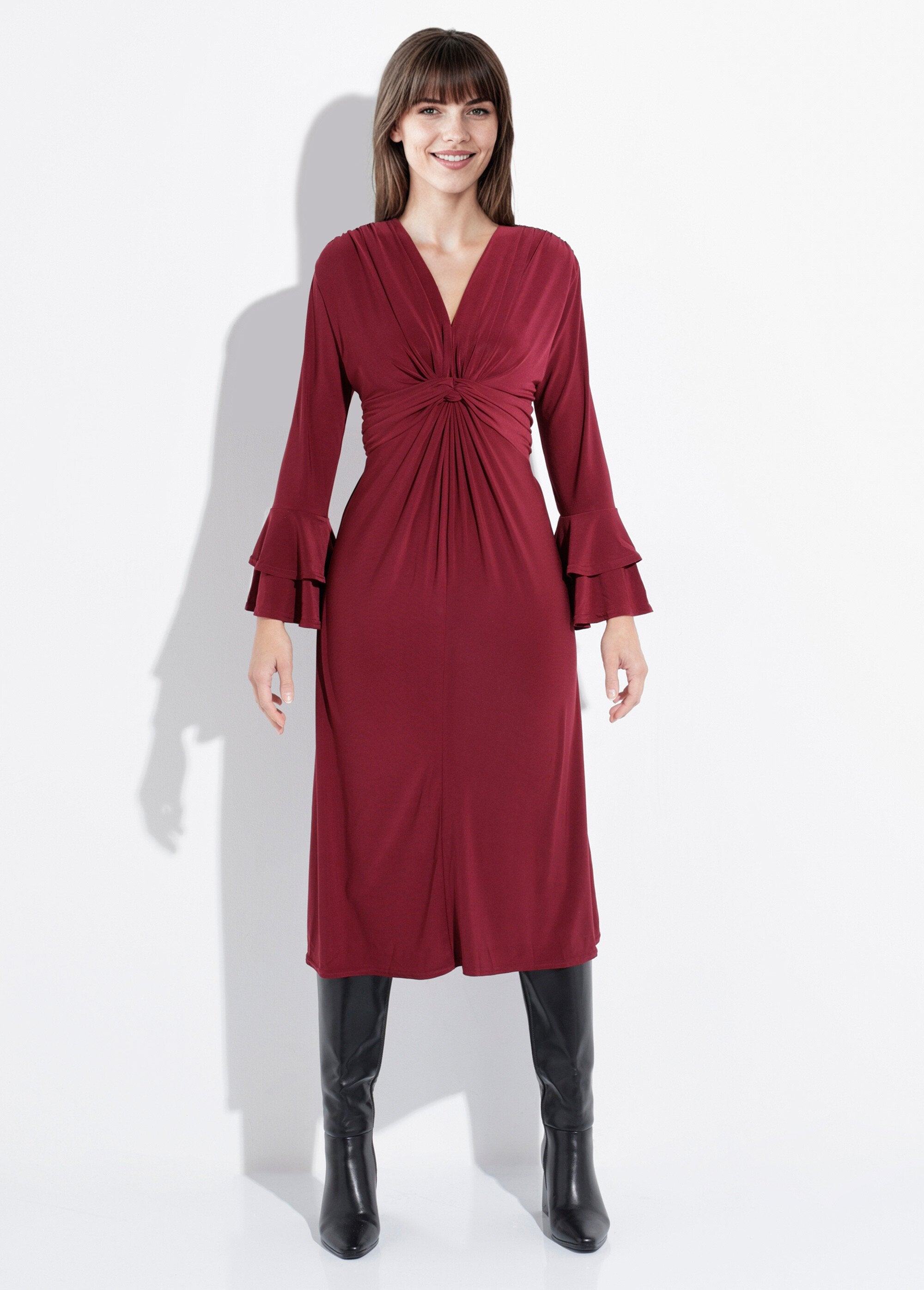 Long_wrap_dress_with_ruffled_sleeves_Bordeaux_FA1_slim