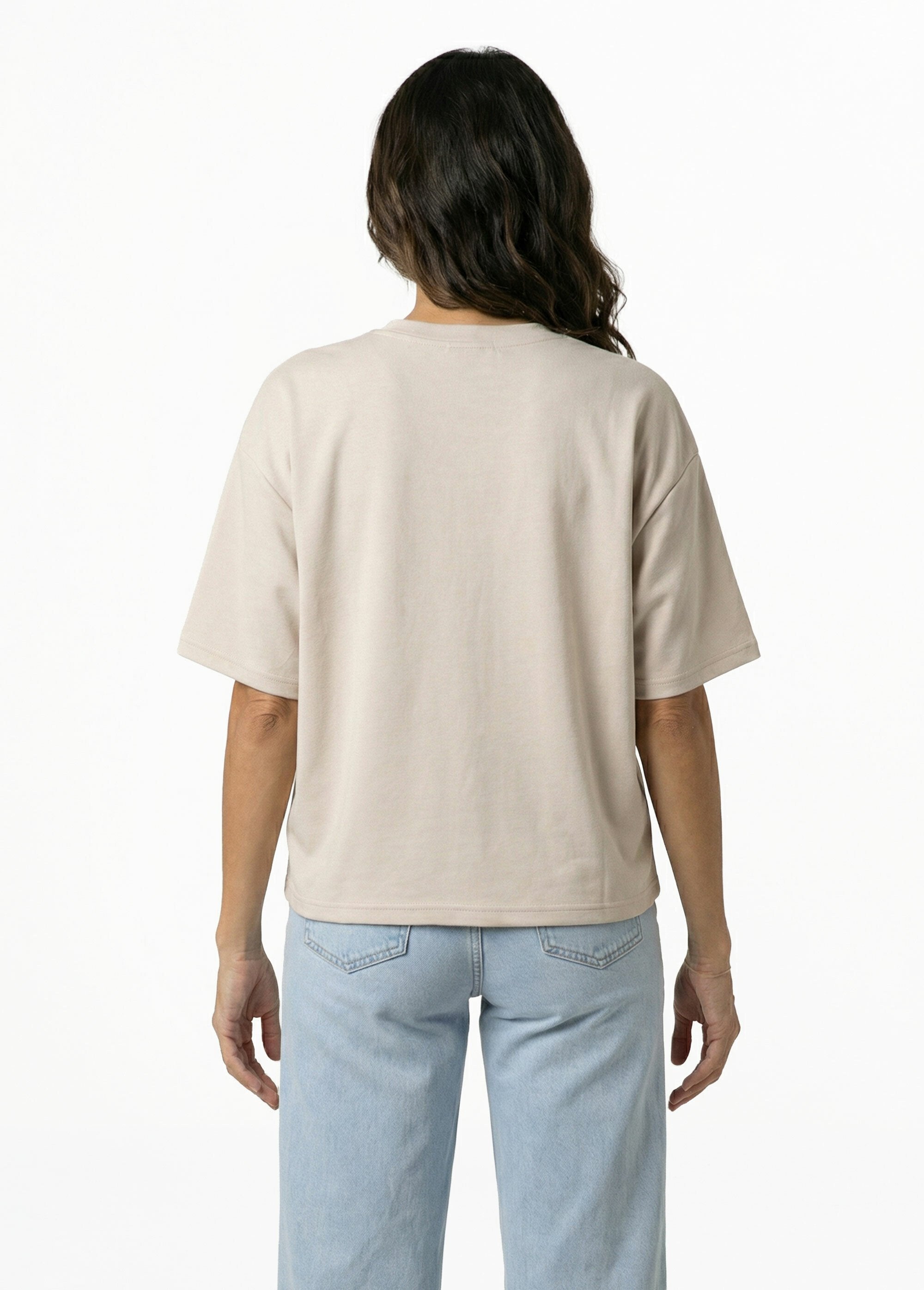 Loose_stretch_short-sleeved_T-shirt_Beige_DO1_slim
